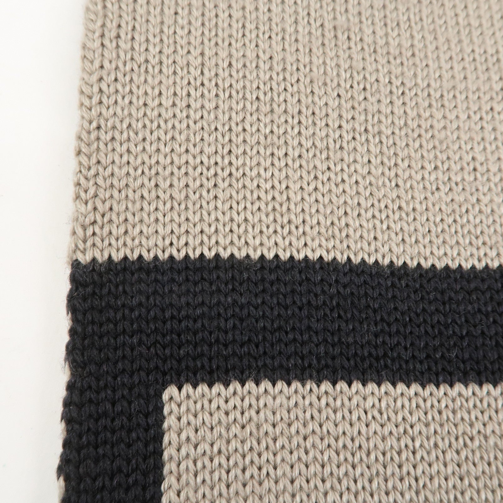 CHANEL COCO Mark Cashmere Wool Silk Scarf Black Brown