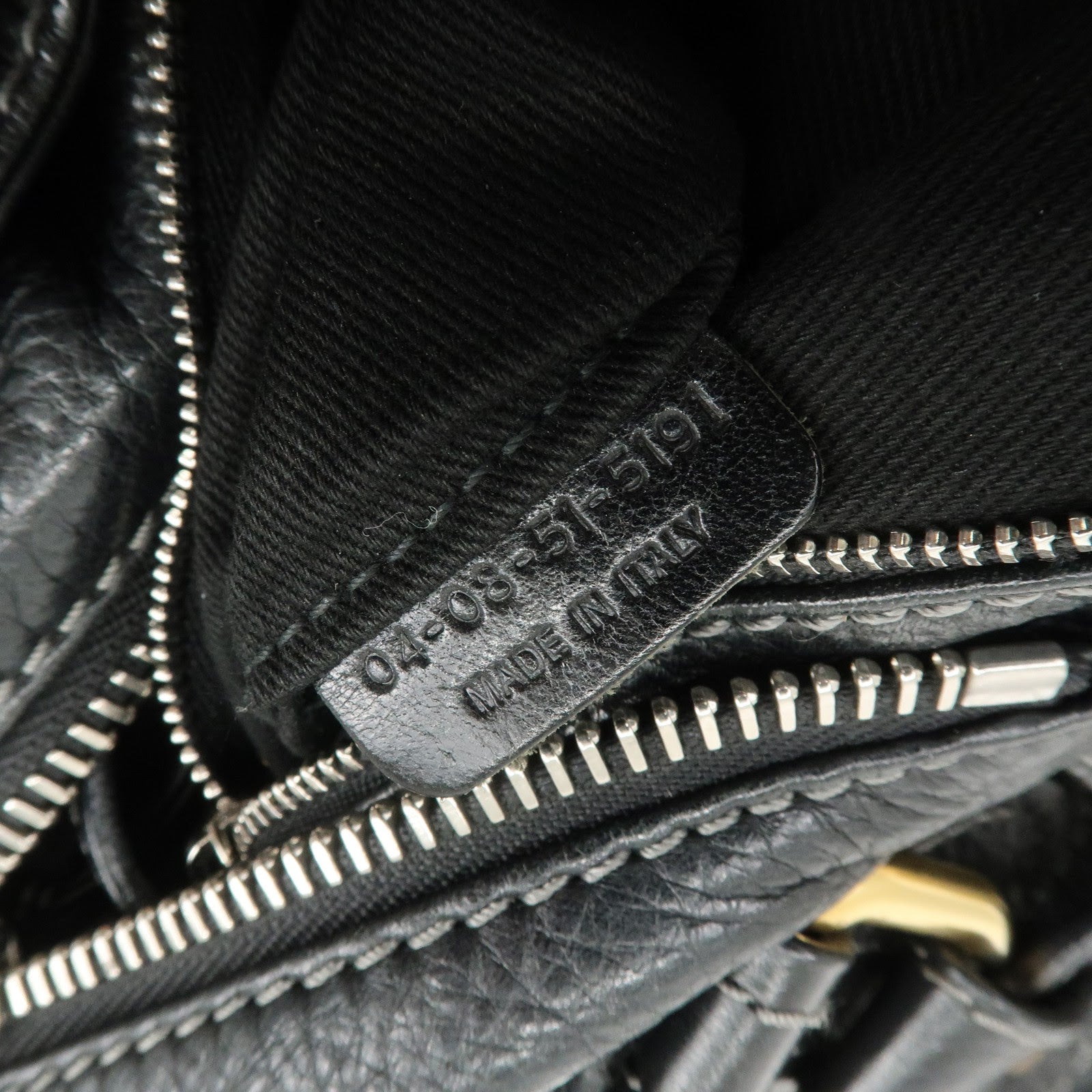 Chloe Paddington Logo Leather Hand Bag Shoulder Bag Black