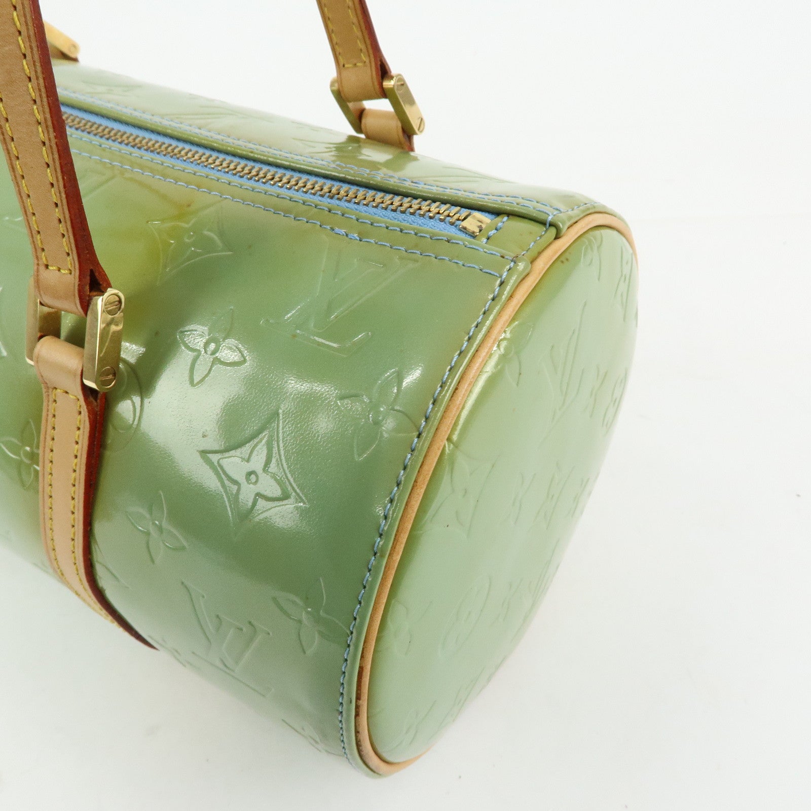 Louis Vuitton Monogram Vernis Bedford Hand Bag Baby Blue M91007