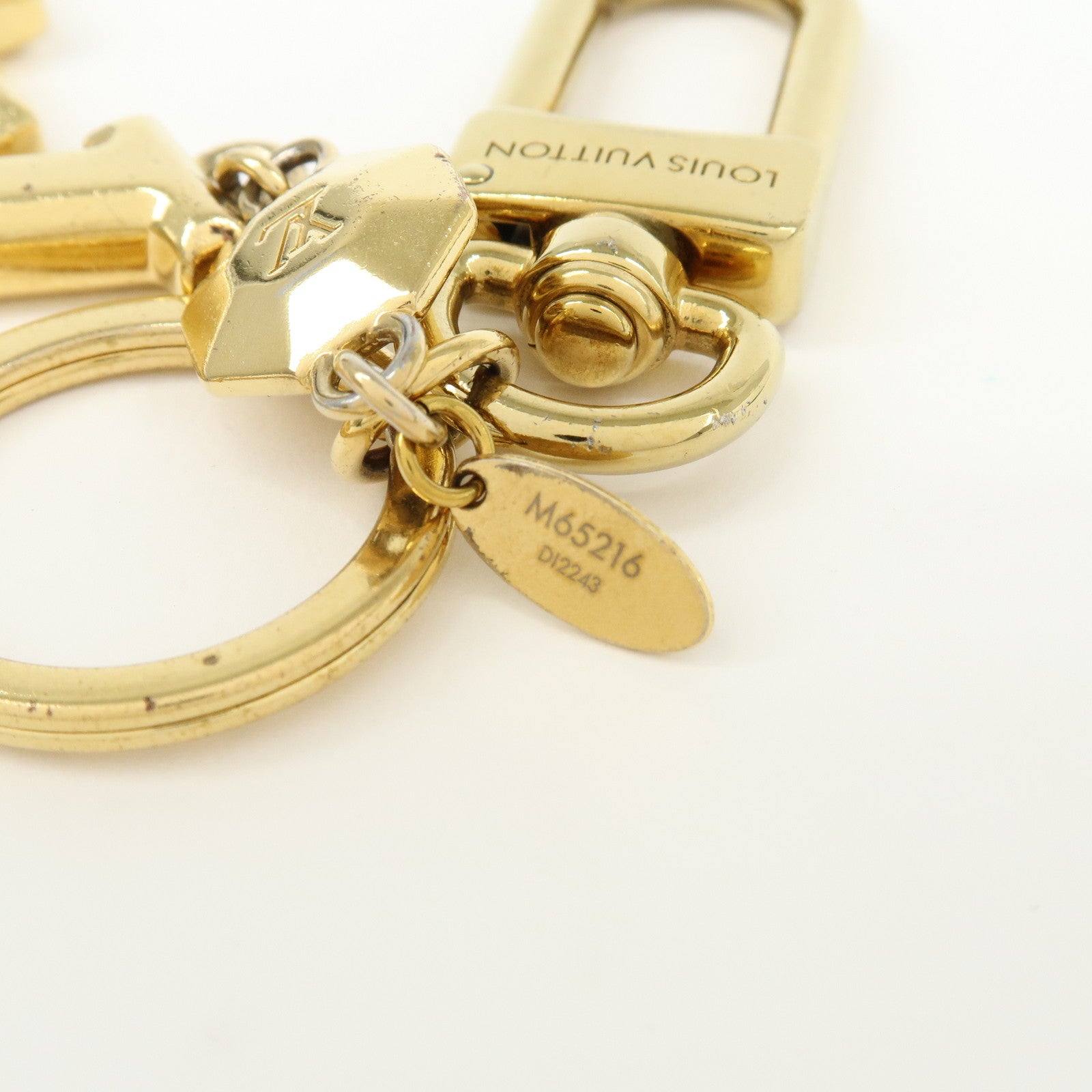 Louis Vuitton Porte Cles LV Facettes Metal Bag Charm Gold M65216