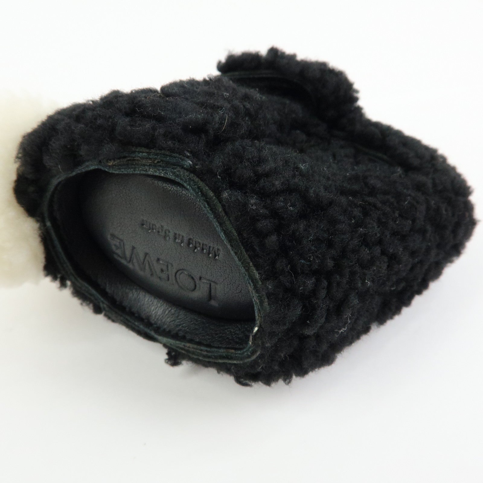 LOEWE Leather Rabbit Coin Case Coin Purse Black White