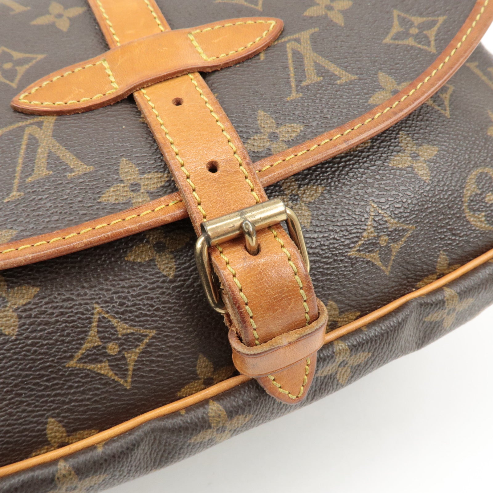 Louis Vuitton Monogram Saumur 30 Shoulder Bag Brown M42256 Used