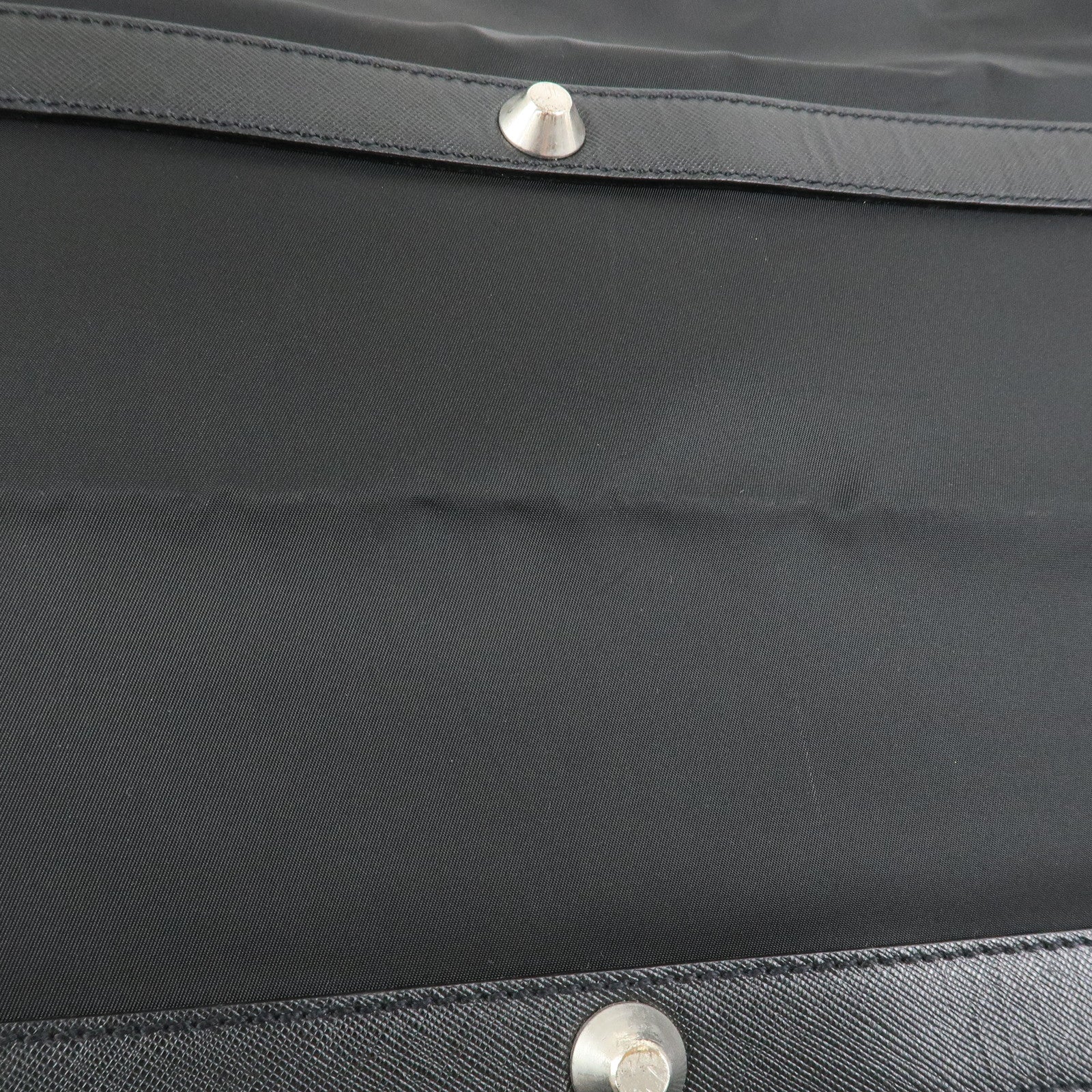 PRADA Nylon Saffiano Leather 2WAY Bag Boston Bag Black VS001S