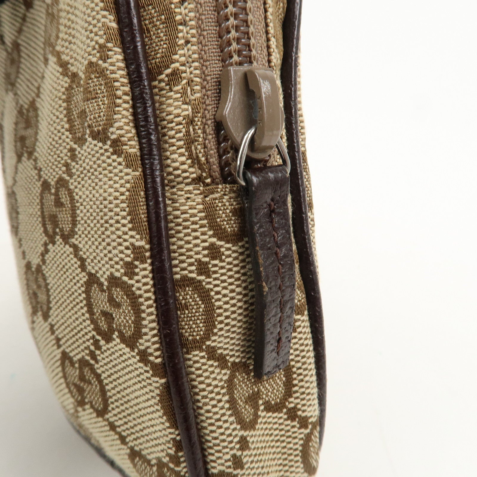 GUCCI GG Canvas Leather Cigarette Case Beige Brown 115249