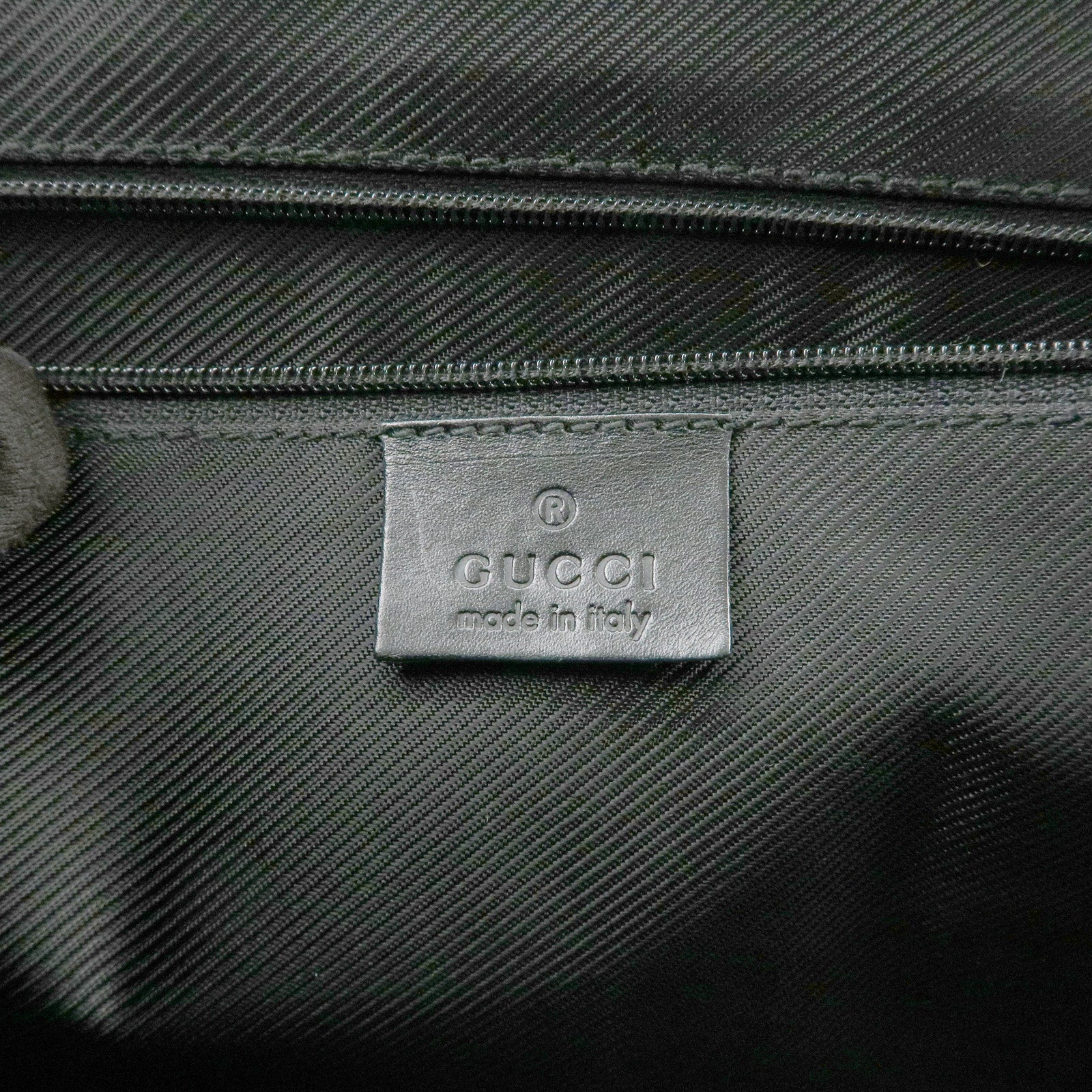 GUCCI Jackie GG Monogram Canvas Leather Shoulder Bag Black 002・1073
