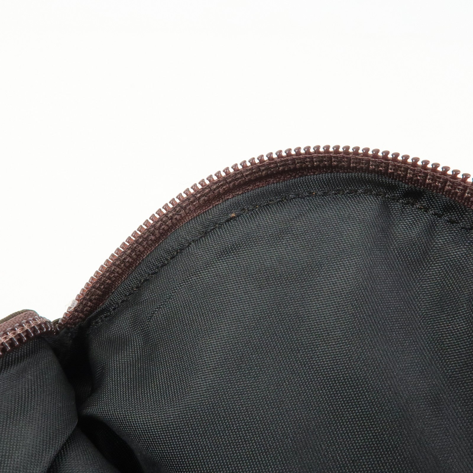 CELINE Logo Nylon Leather Backpack Ruck Sack Brown