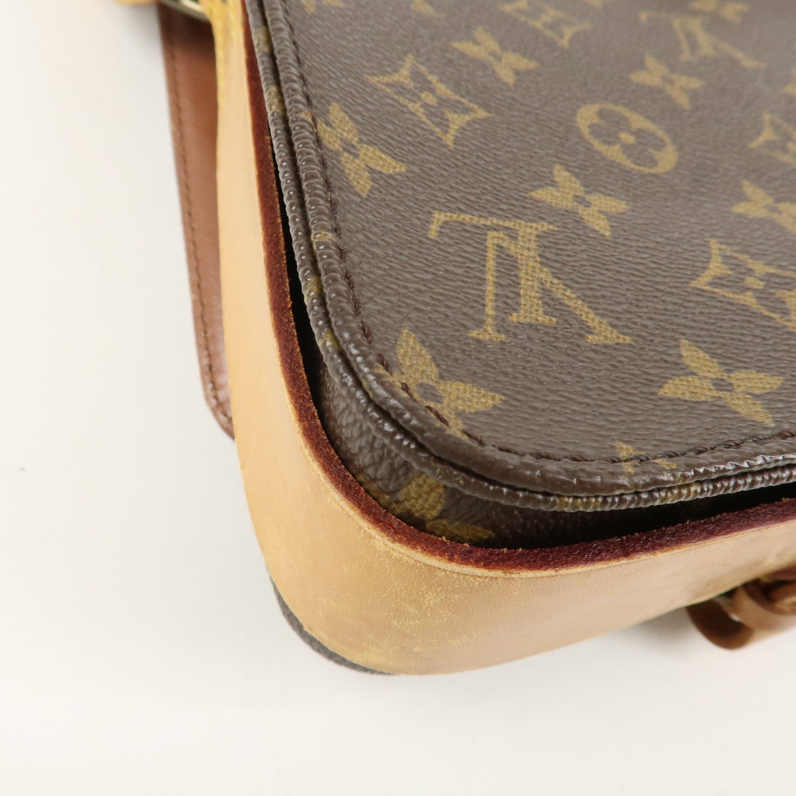 Louis Vuitton Monogram Cartouchiere MM  Shoulder Bag M51253 Used