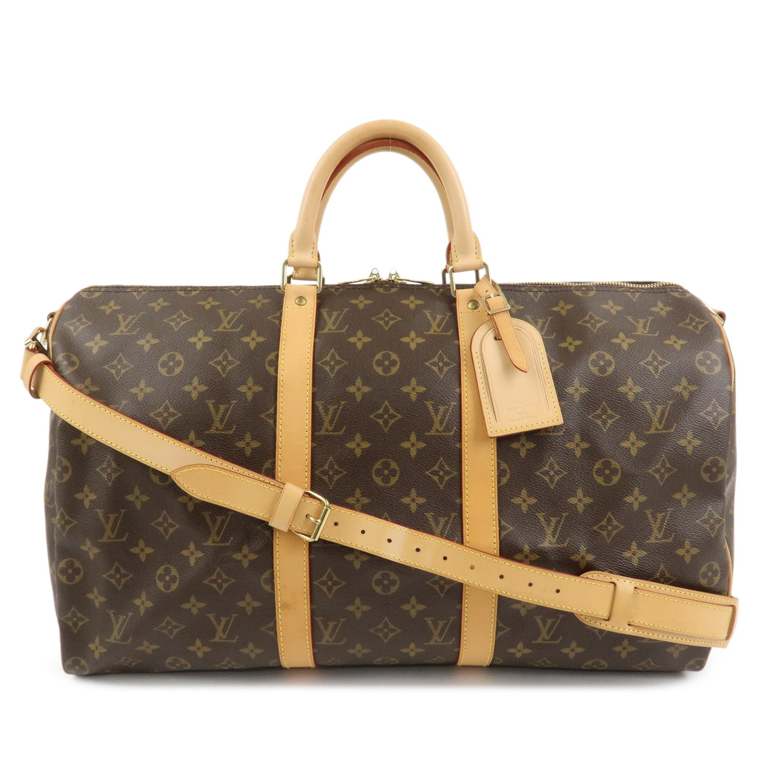 Louis Vuitton Monogram Keep All 50 Bandouliere Boston Bag M41416