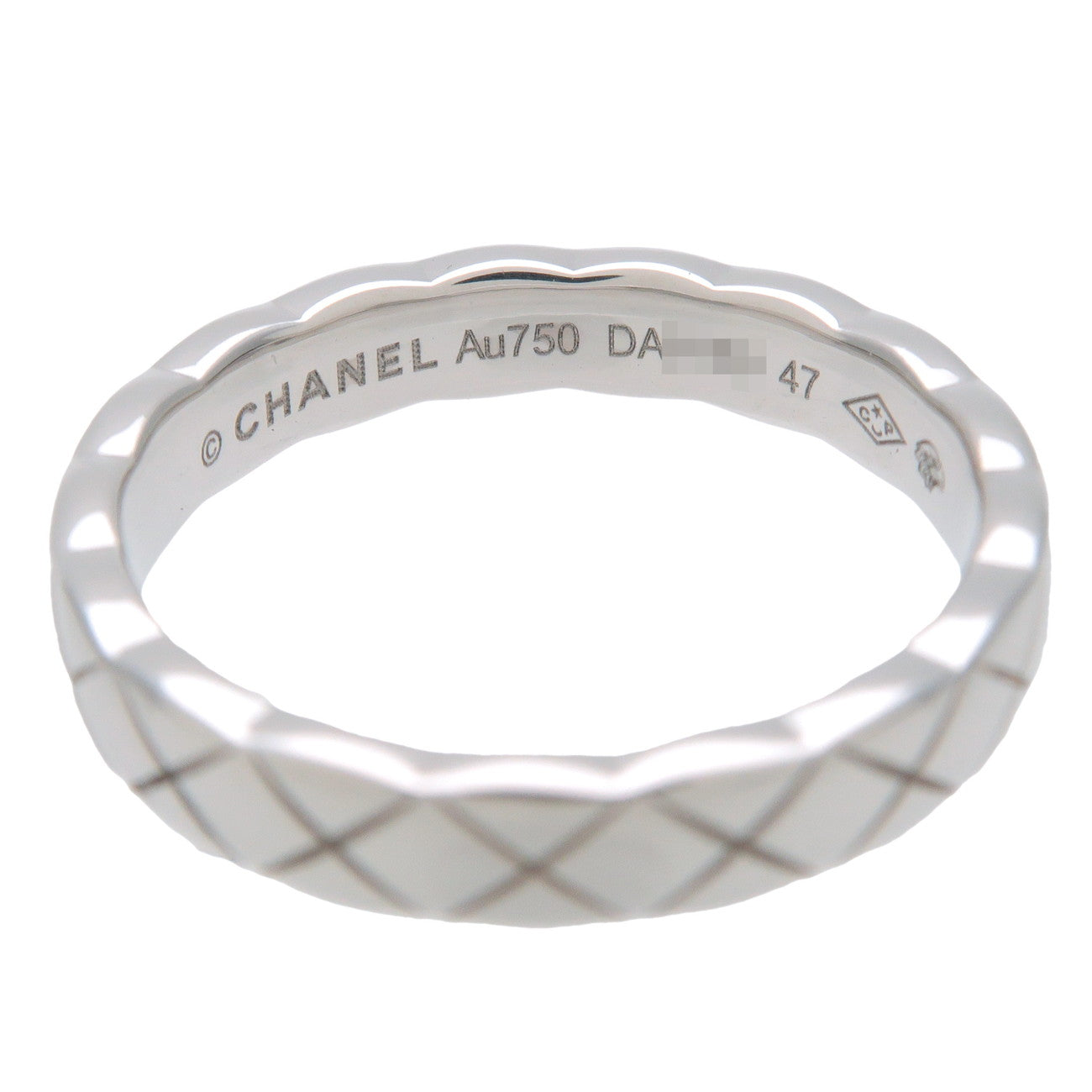 CHANEL COCO Crush Ring K18WG 750WG White Gold #47 US4-4.5 EU47