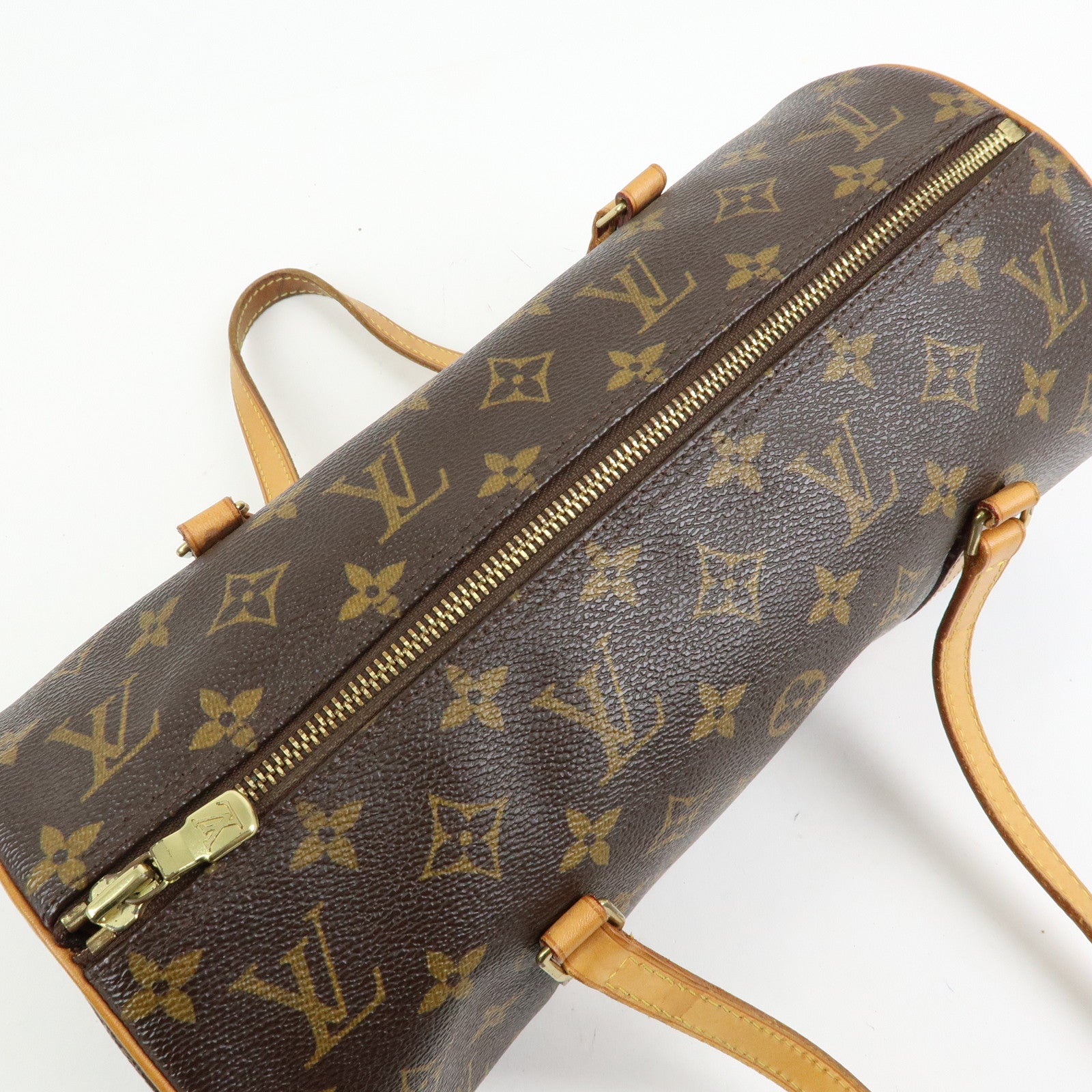 Louis Vuitton Monogram Papillon 30 Hand Bag Brown M51385