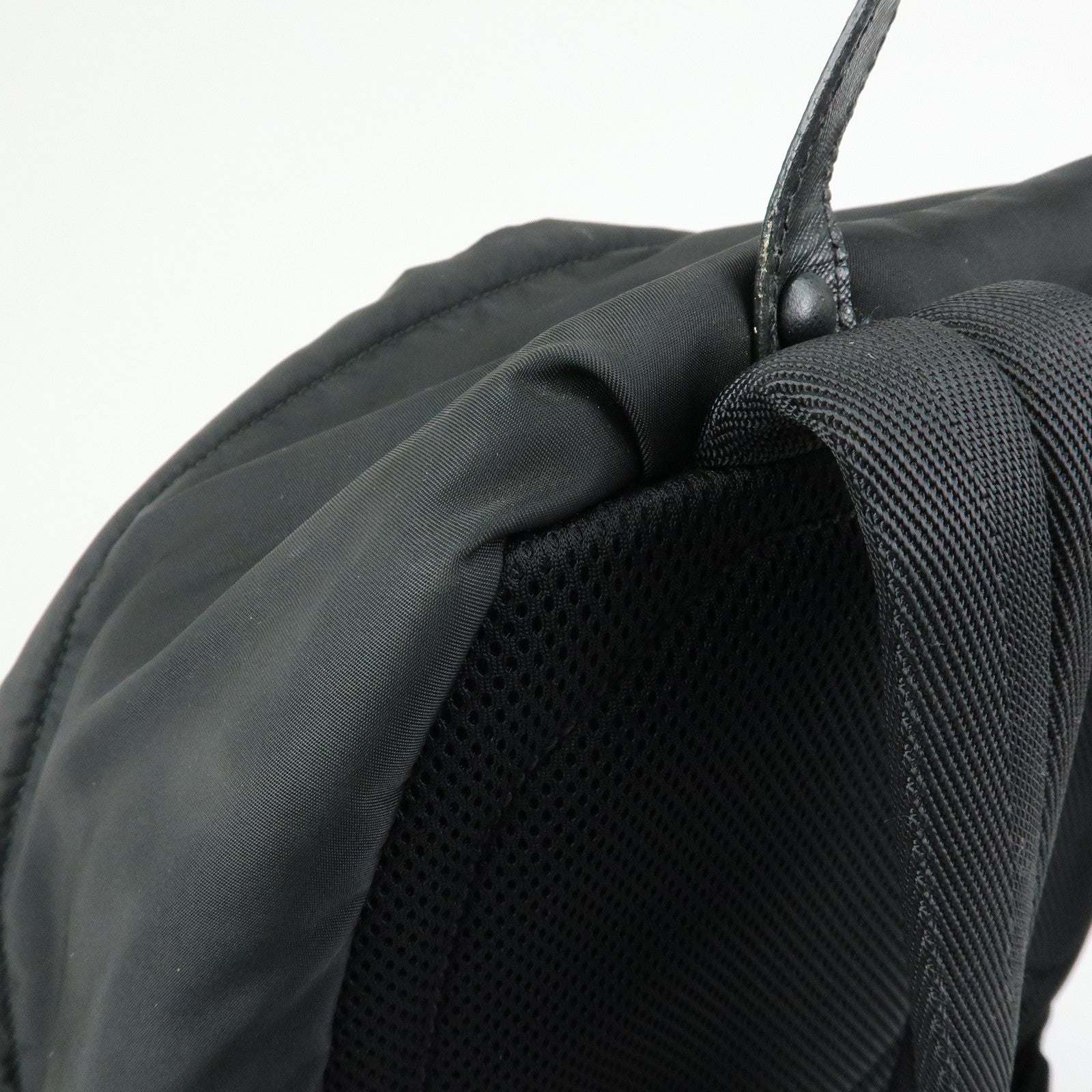 PRADA Triangle Logo Nylon Leather Backpack Camouflage VZ0066