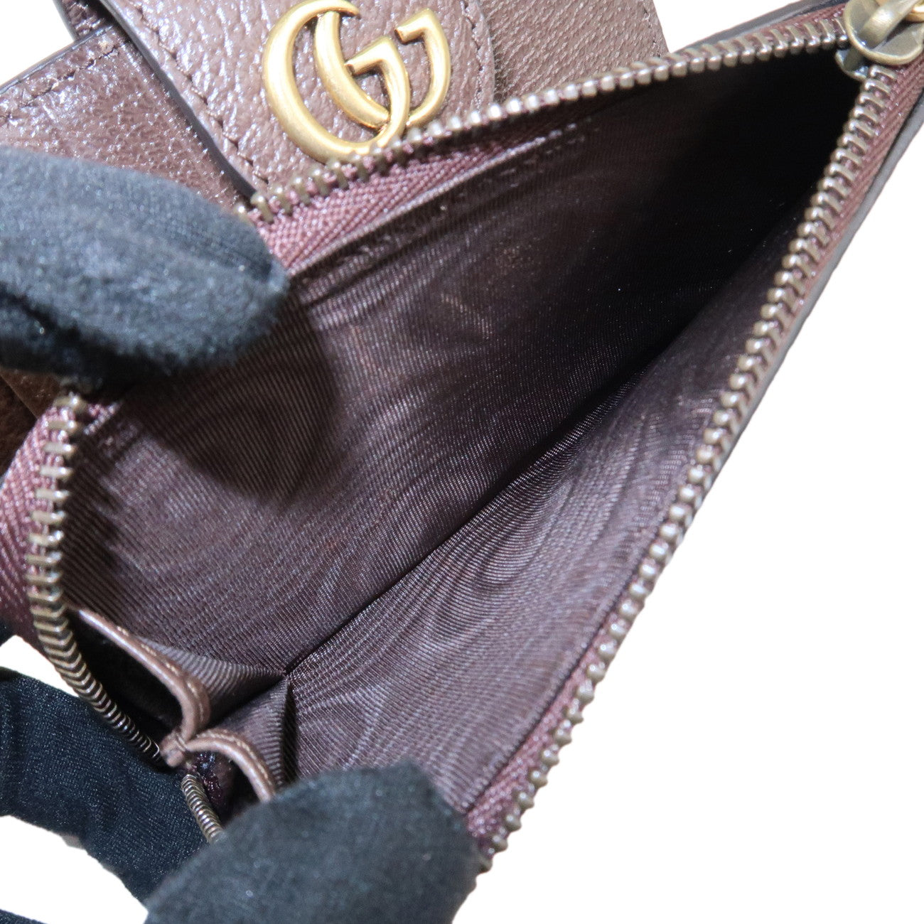 GUCCI Ophidia GG Supreme Leather Bi-fold Wallet Brown 699353