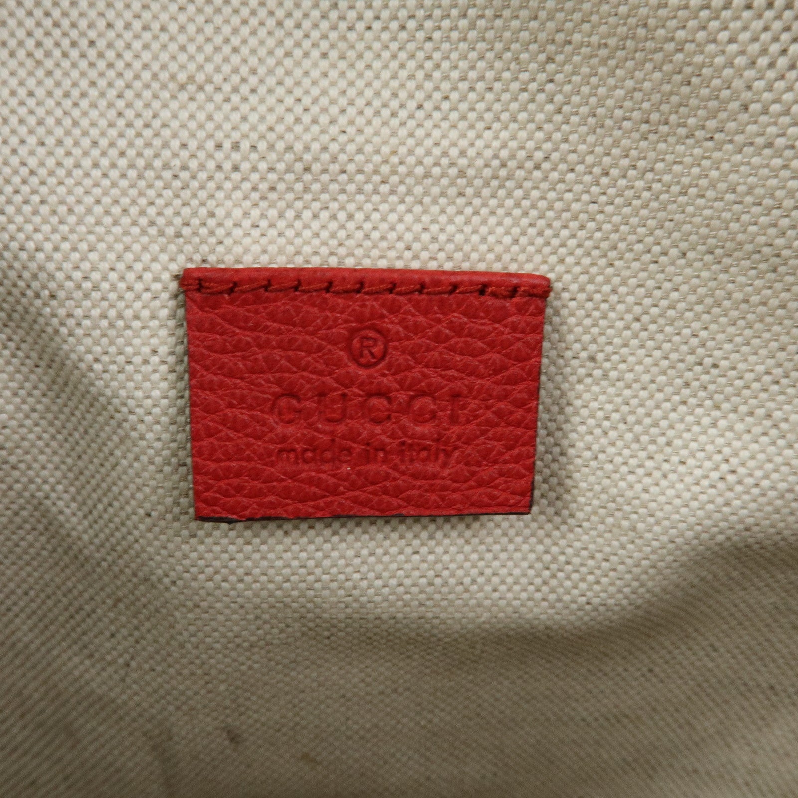 GUCCI Sherry Leather Waist Bag Crossbody Bag Red 530412