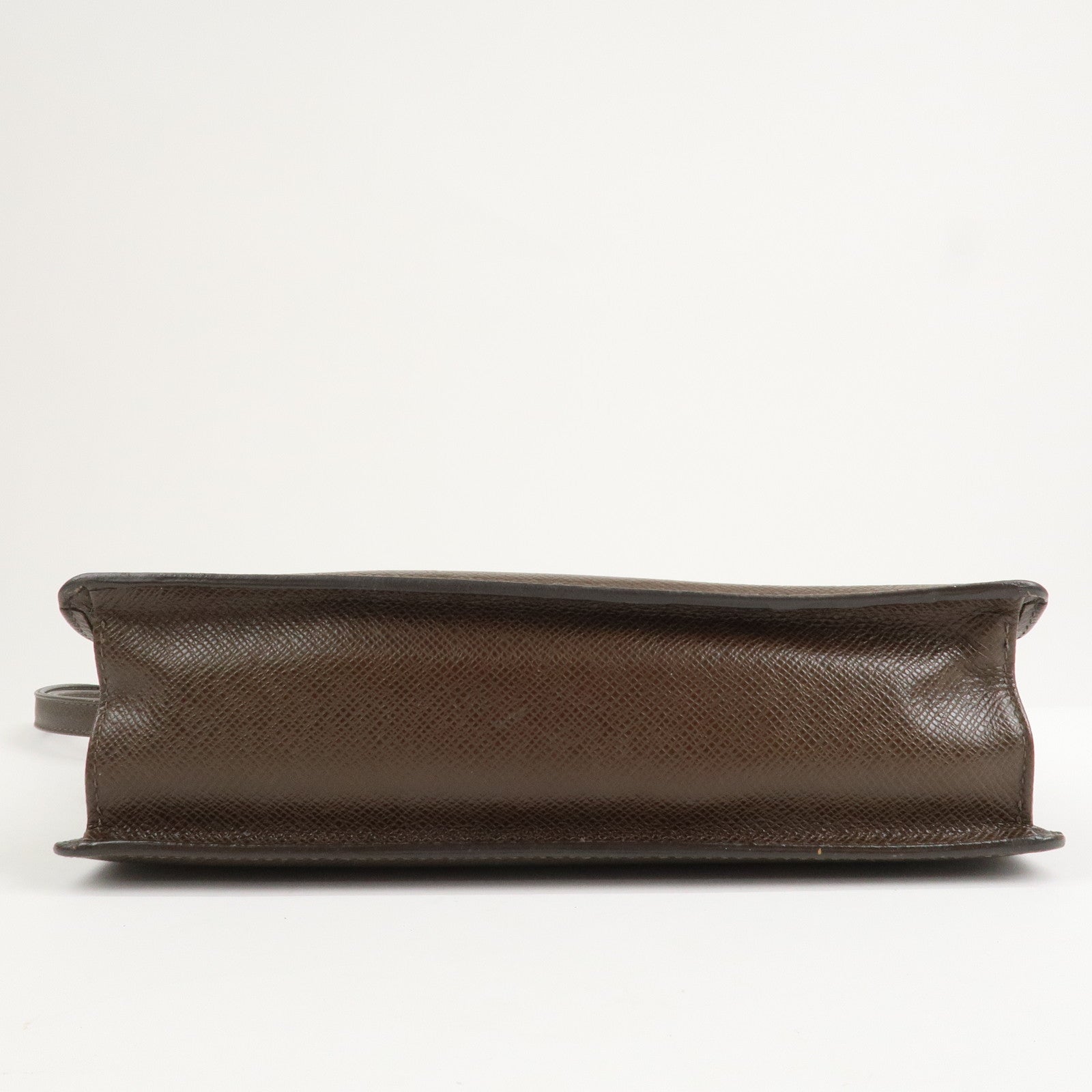 Louis Vuitton Taiga Selenga Clutch Bag Hand Bag Grizzly M30788