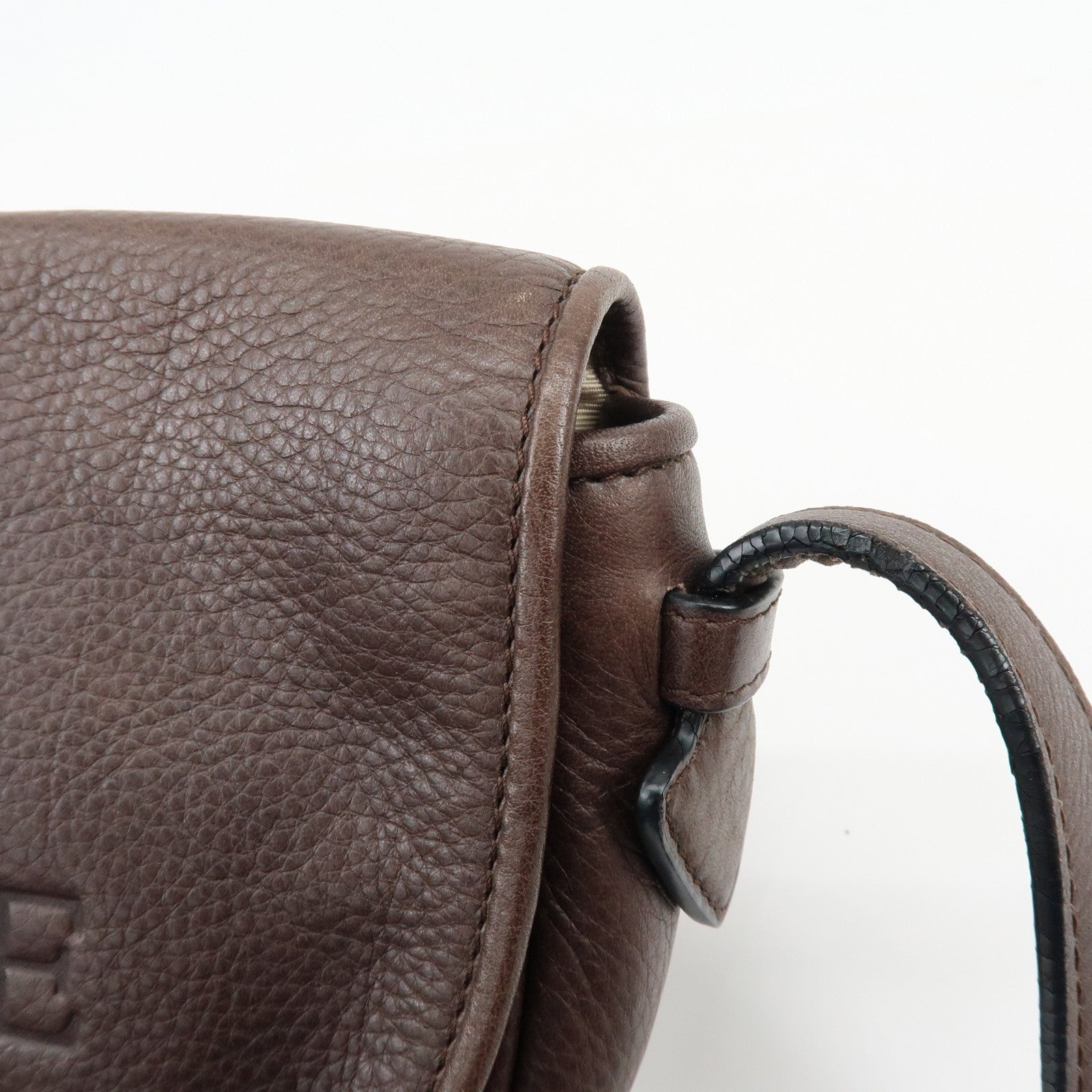 LOEWE Heritage Leather Shoulder Bag Crossbody Bag Dark Brown
