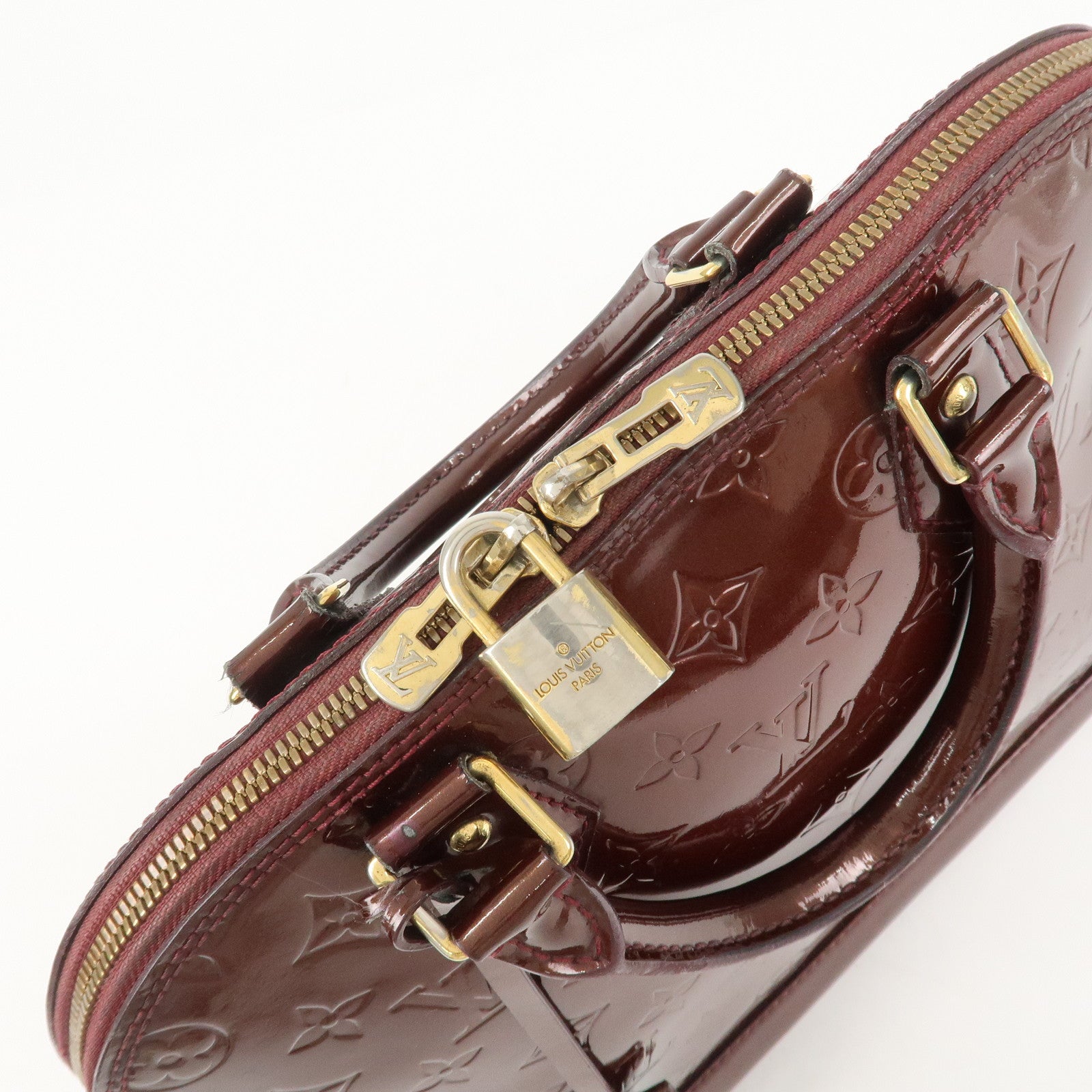 Louis Vuitton Monogram Vernis Alma PM Bag Rouge Fauviste M91691