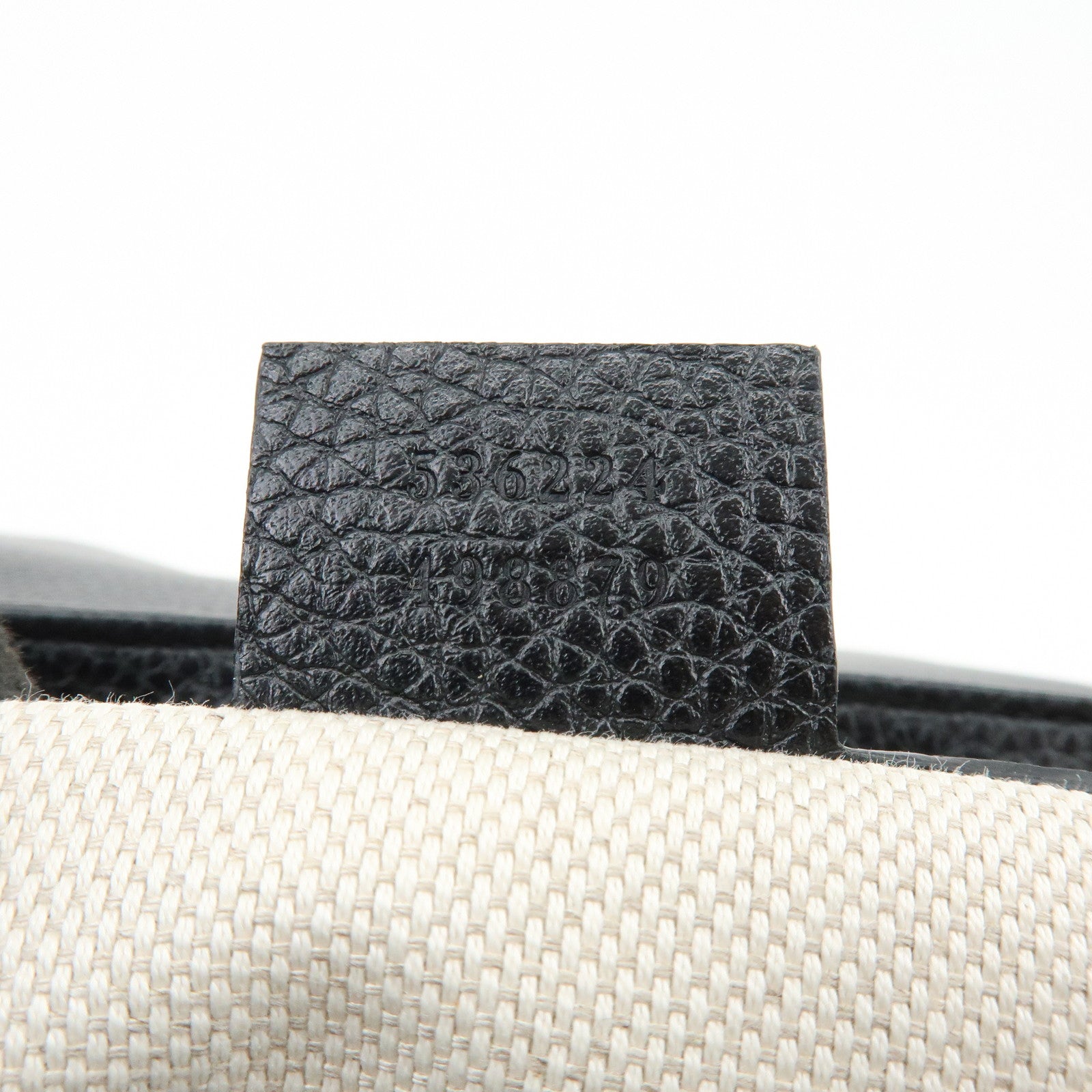 GUCCI SOHO Interlocking G Leather Chain Shoulder Bag Black 536224