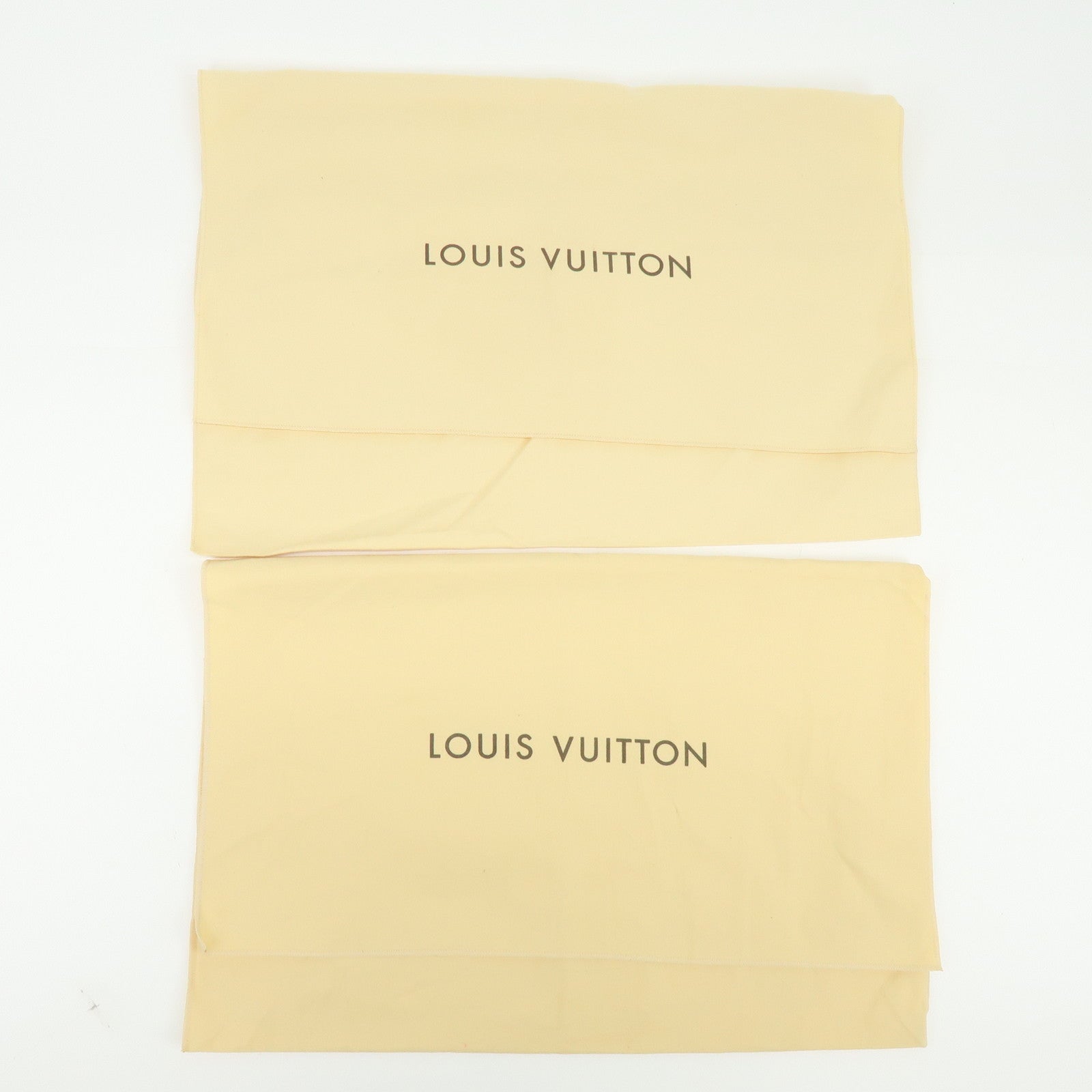 Louis Vuitton Set of 10 Dust Bag Storage Bag Flap Style Beige