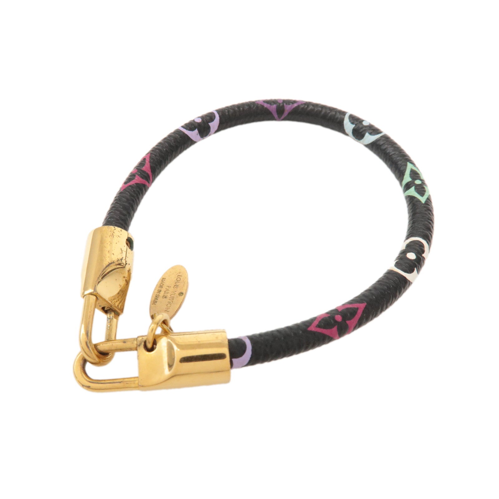 Louis Vuitton Monogram Bracelet Luck It Multicolor Noir M6603