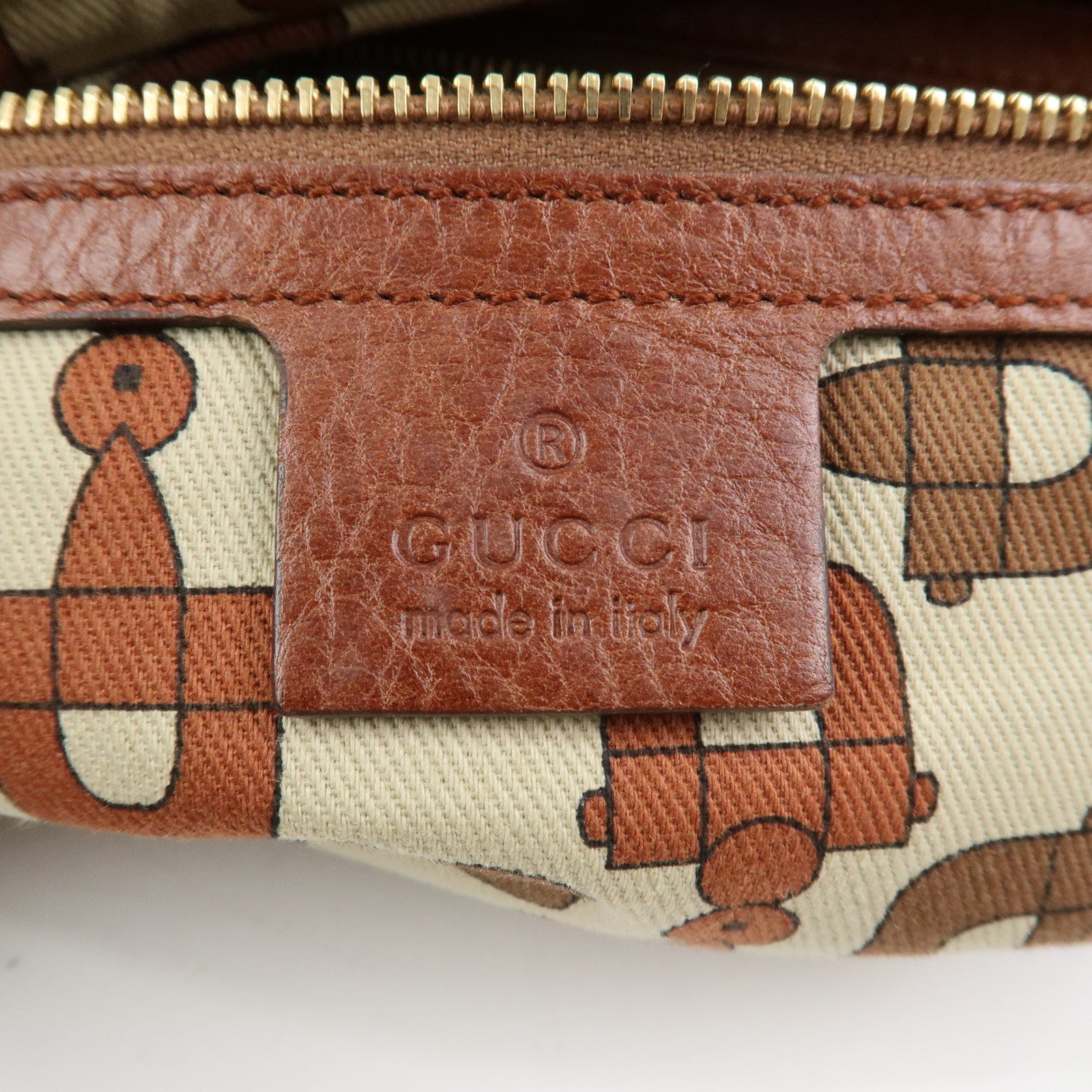 GUCCI Guccissima Leather Shoulder Bag Hand Bag Brown 181515