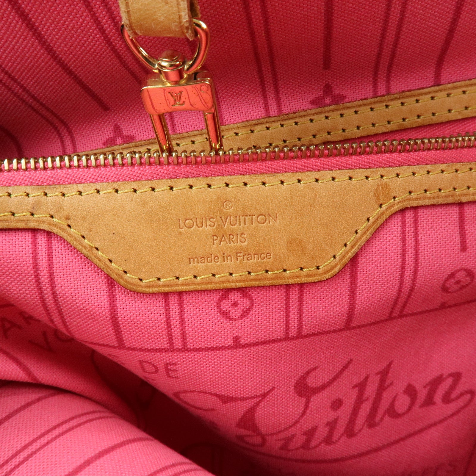 Louis Vuitton Monogram Rose Neverfull MM Tote Shoulder Bag M48613