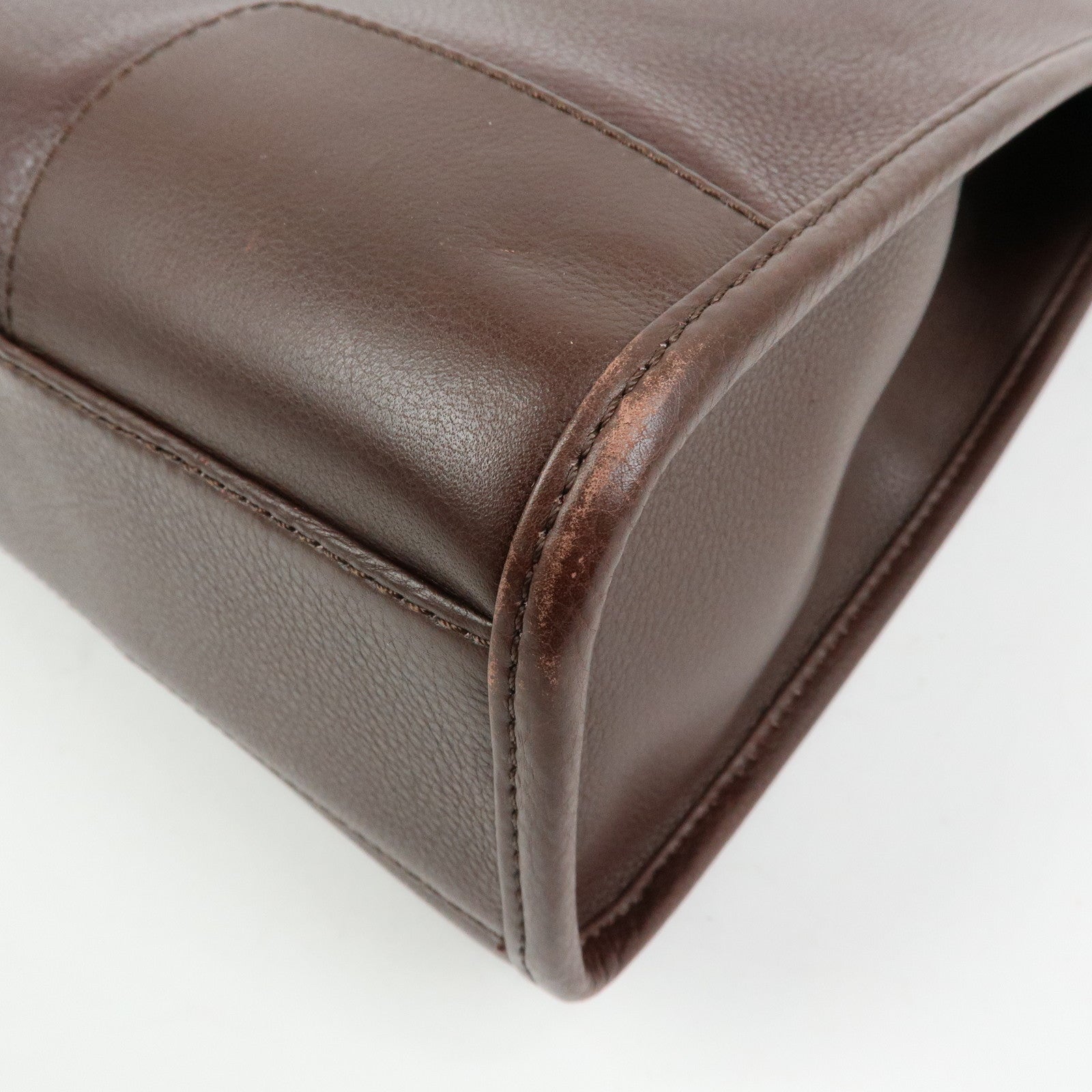 LOEWE Anagram Leather Shoulder Bag Messenger Bag Brown