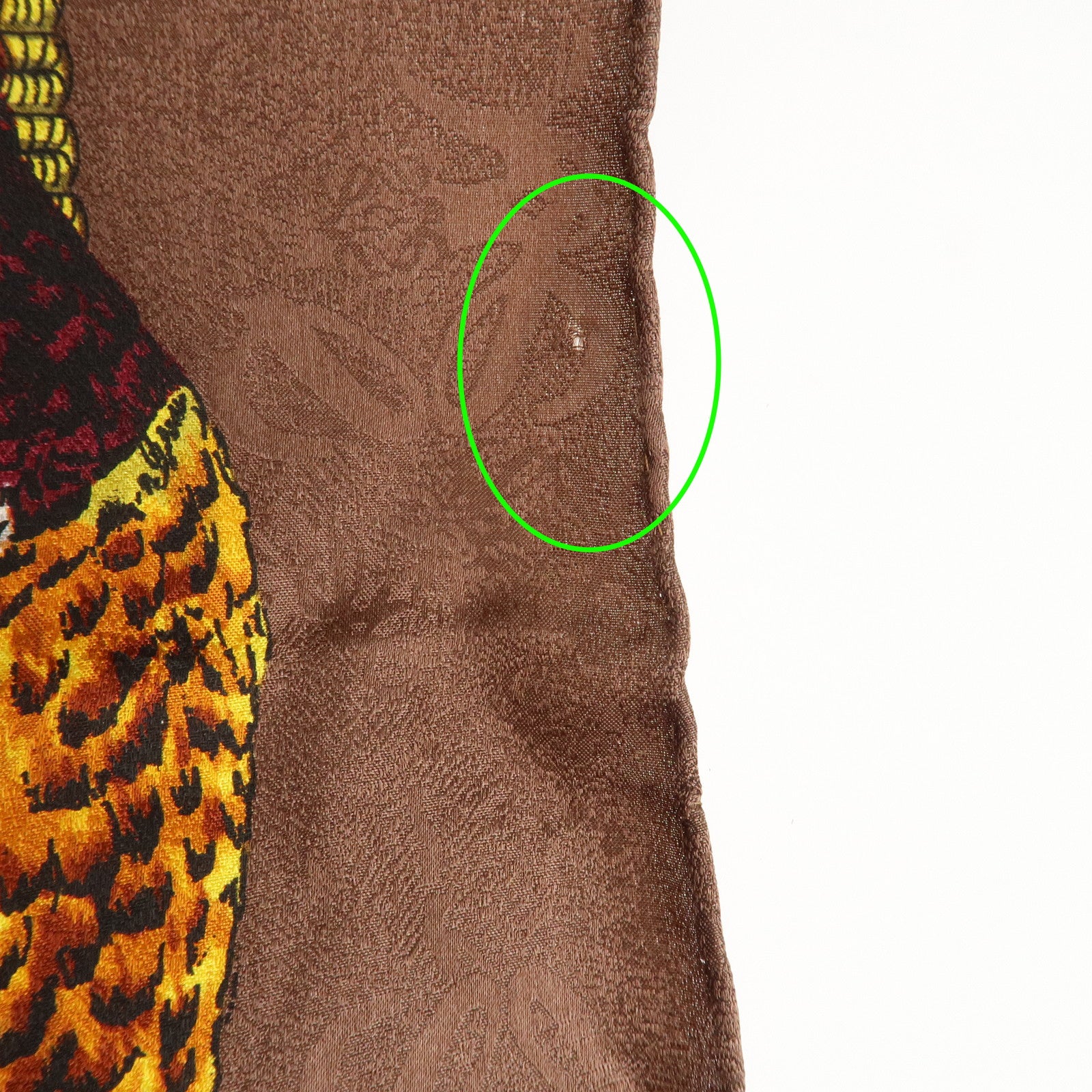 LOEWE Silk 100% Scarf Brown White