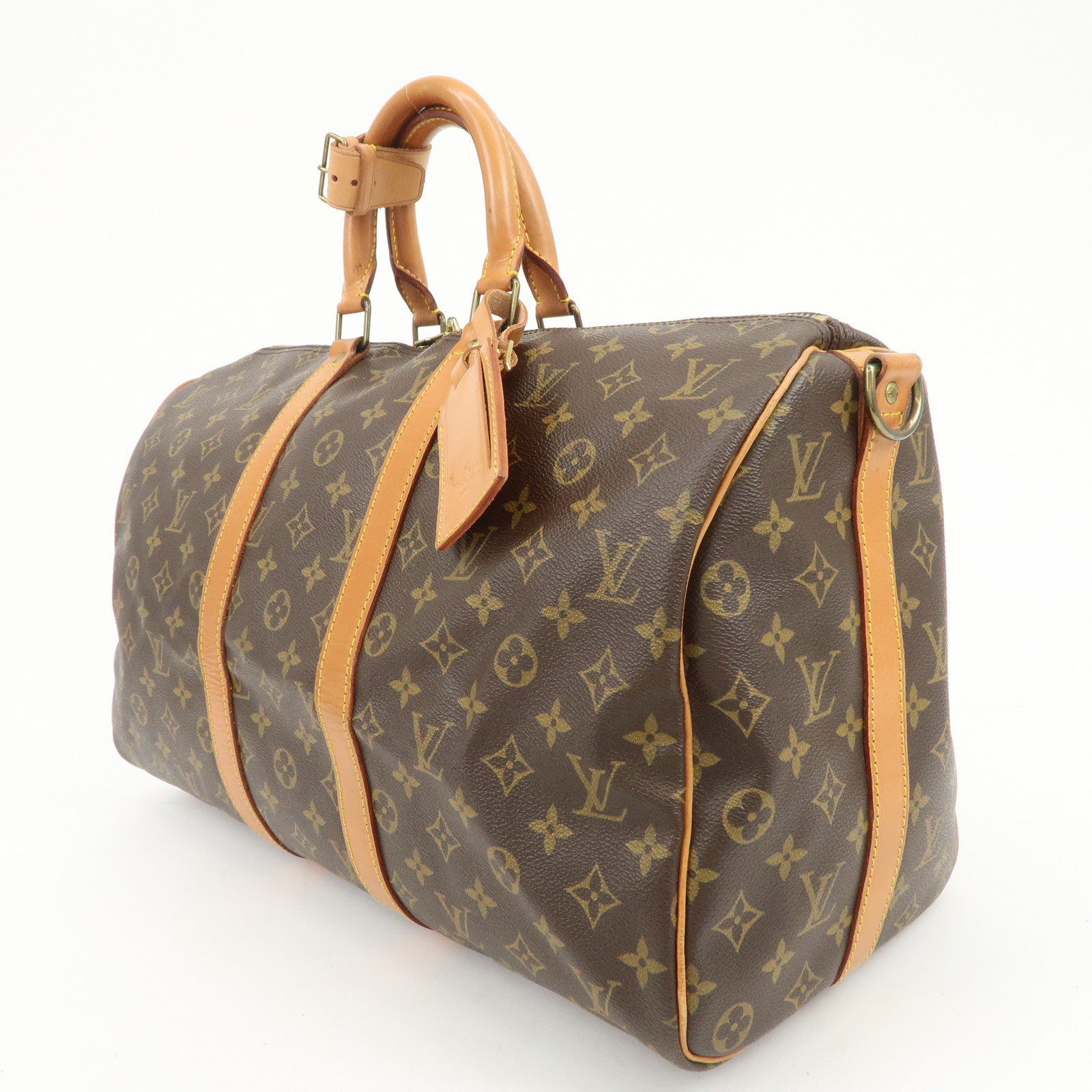 Louis Vuitton Monogram Keep All Bandouliere 45 Boston Bag M41418