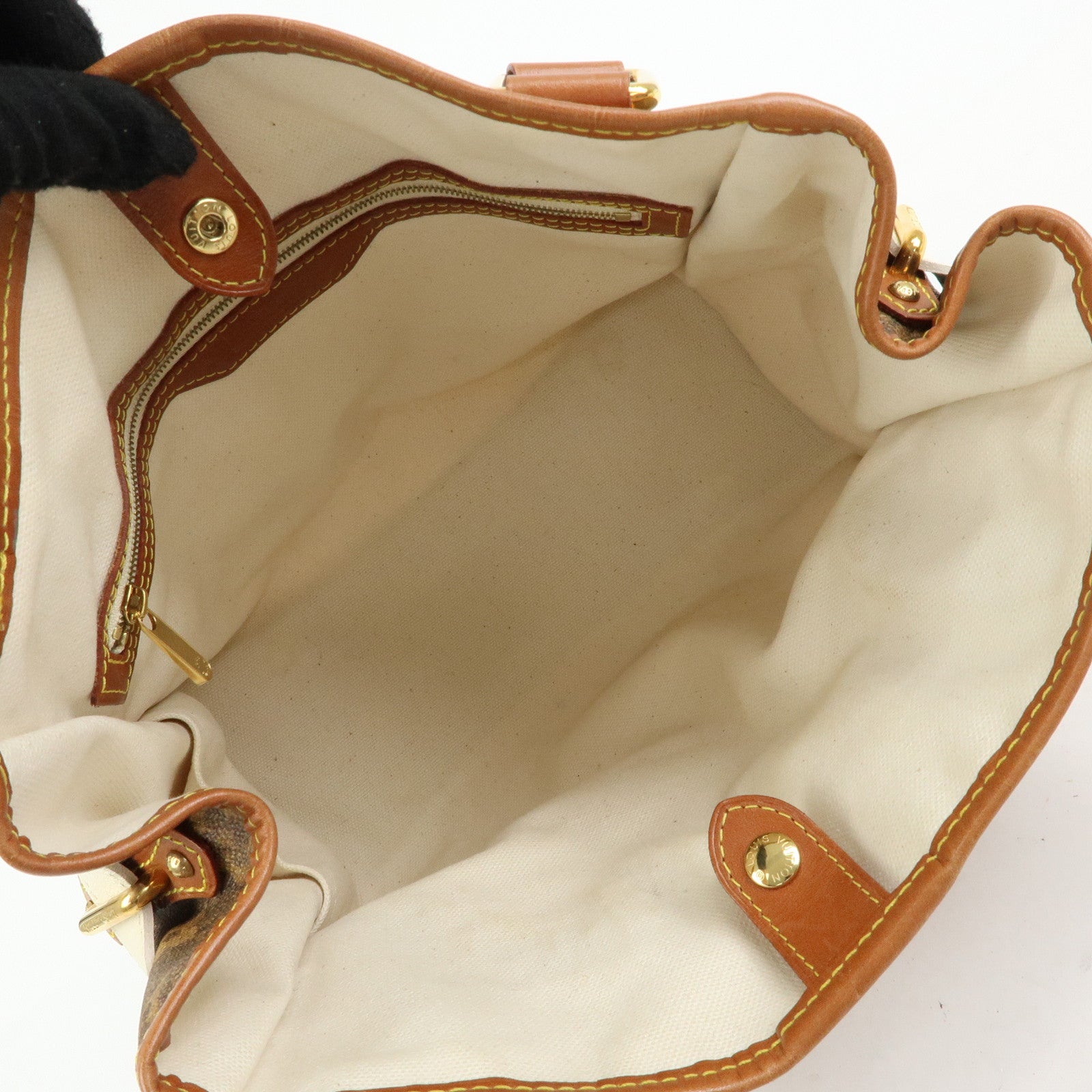Louis Vuitton Monogram Tisse Sac Rayures PM Tote Hand Bag M56386