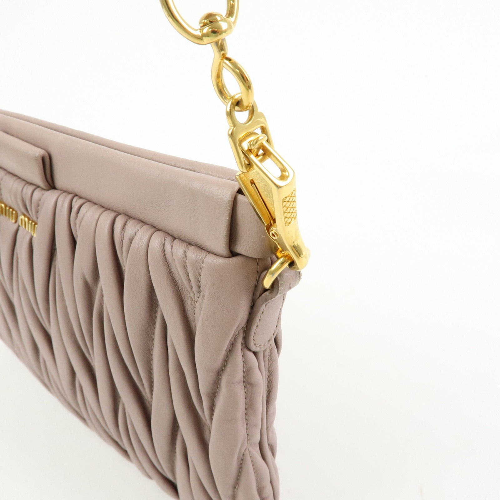 MIU MIU Matelasse Nappa Leather 2Way Bag Hand Shoulder Bag 5N1572