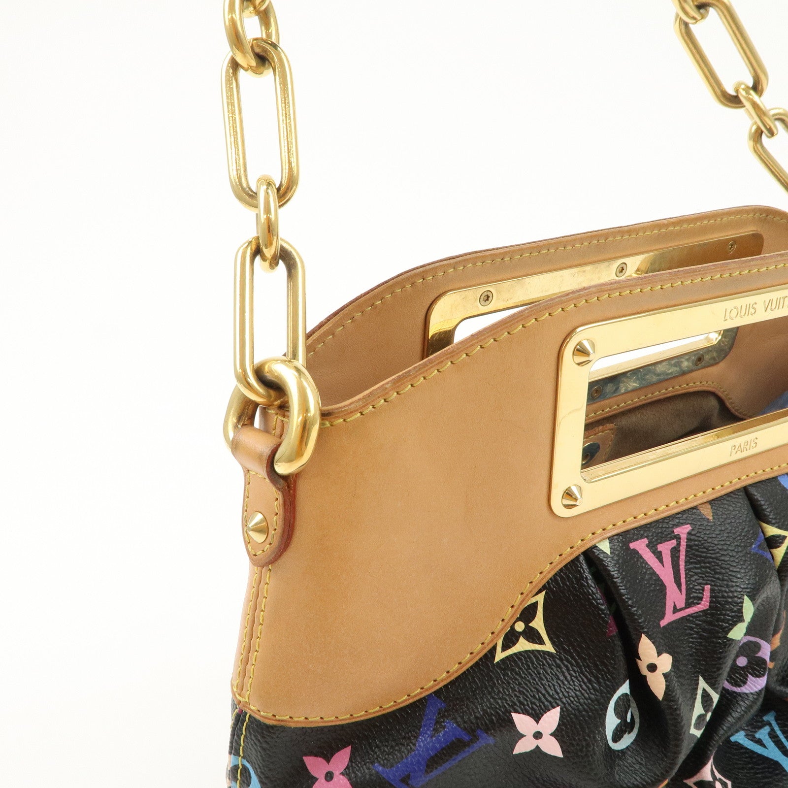 Louis Vuitton Monogram Multicolor Judy PM Hand Bag Noir M40258