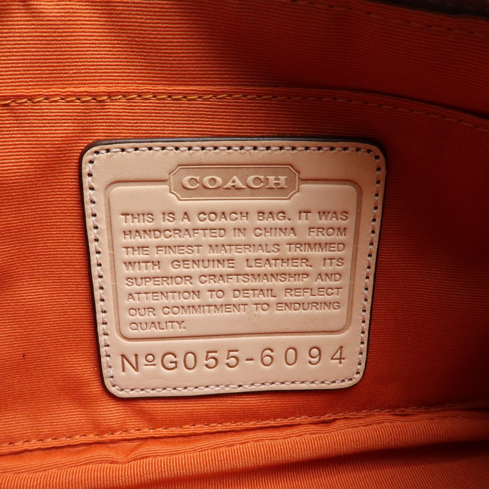 COACH Signature Canvas Leather Mini Hand Bag Brown Beige