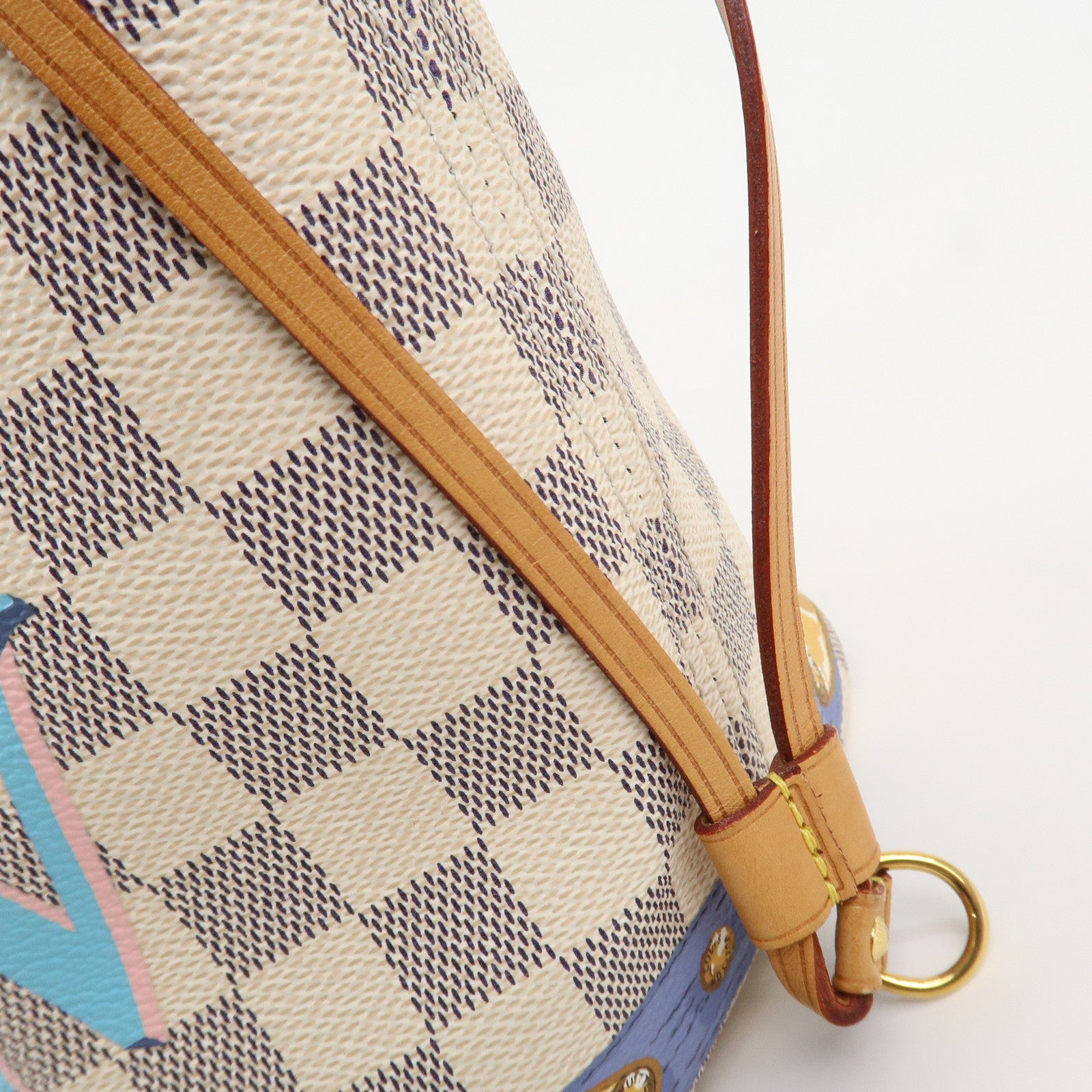 Louis Vuitton Damier Azur Neverfull MM Summer Trunk Tote Bag N41065