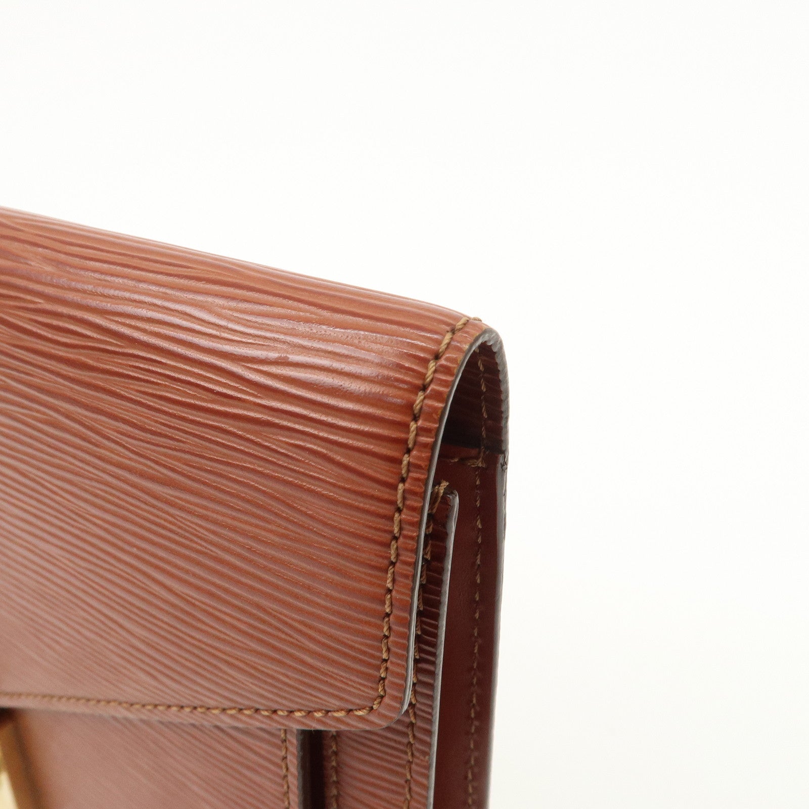 Louis Vuitton Epi Sellier Dragonne Clutch Bag Kenya Brown M52618