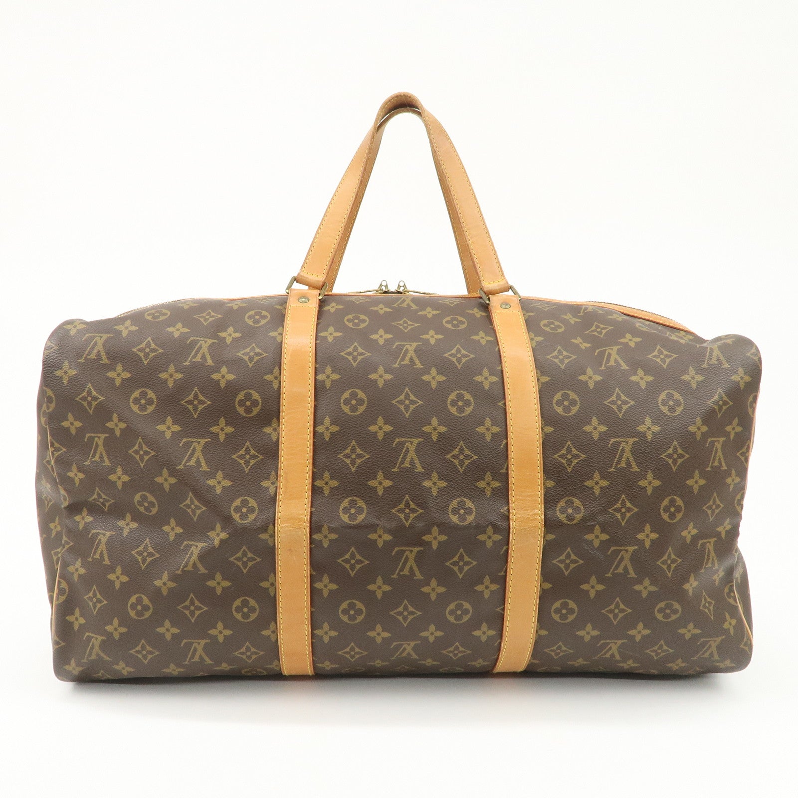 Louis Vuitton Monogram Sac Souple 55 Boston Bag Brown M41622