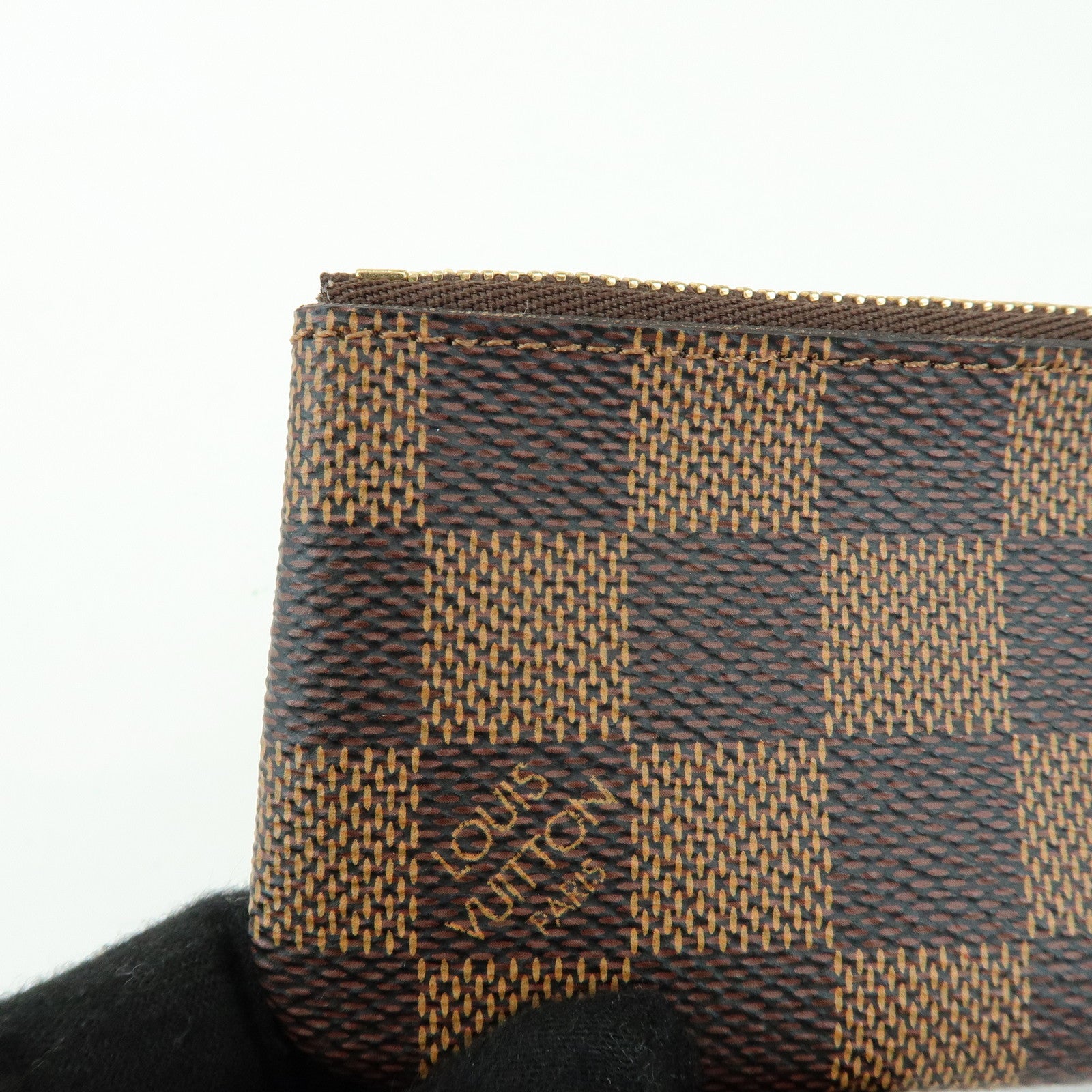 Louis Vuitton Damier Canvas Pochette Cles Damier Ebene N62658