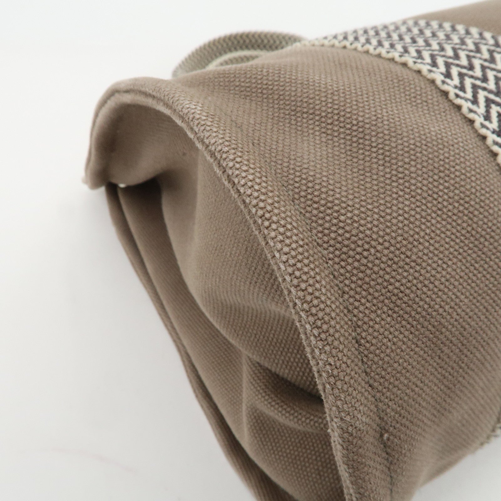 HERMES Cannes PM Canvas Tote Bag Hand Bag Beige