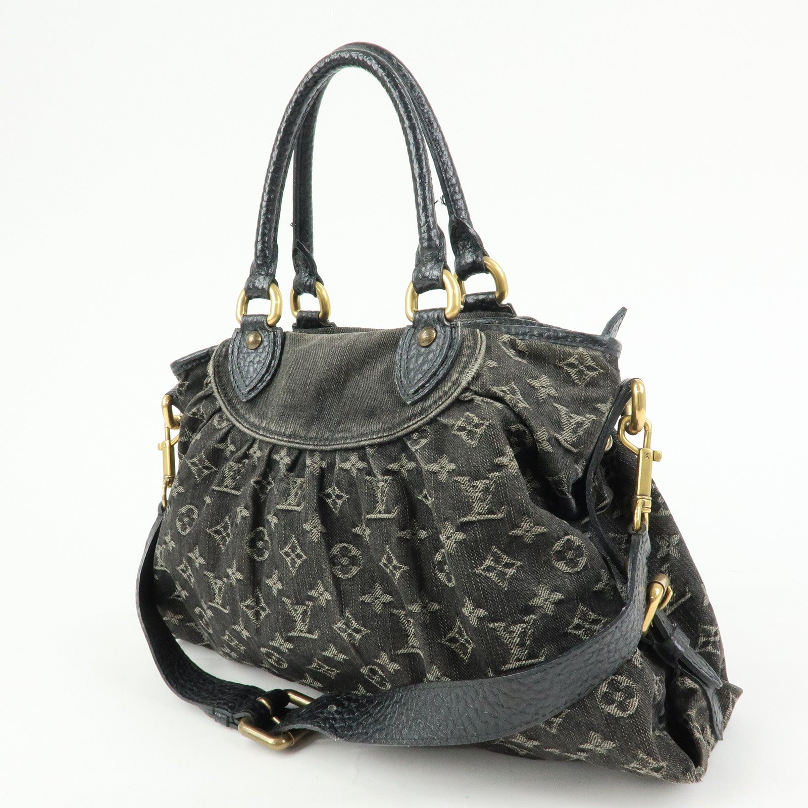 Louis Vuitton Monogram Denim Neo Cabby MM 2Way Bag Noir M95351