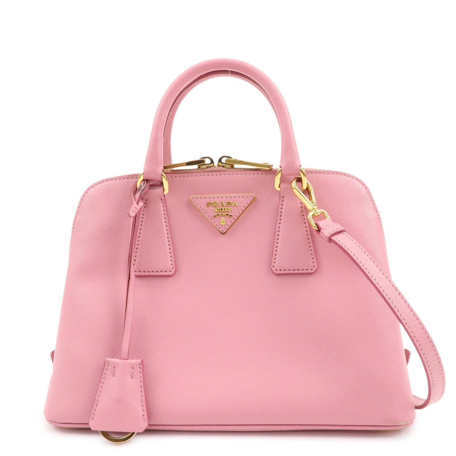 PRADA Triangle Logo Saffiano Leather Promenade Small 2WayBag BL0838