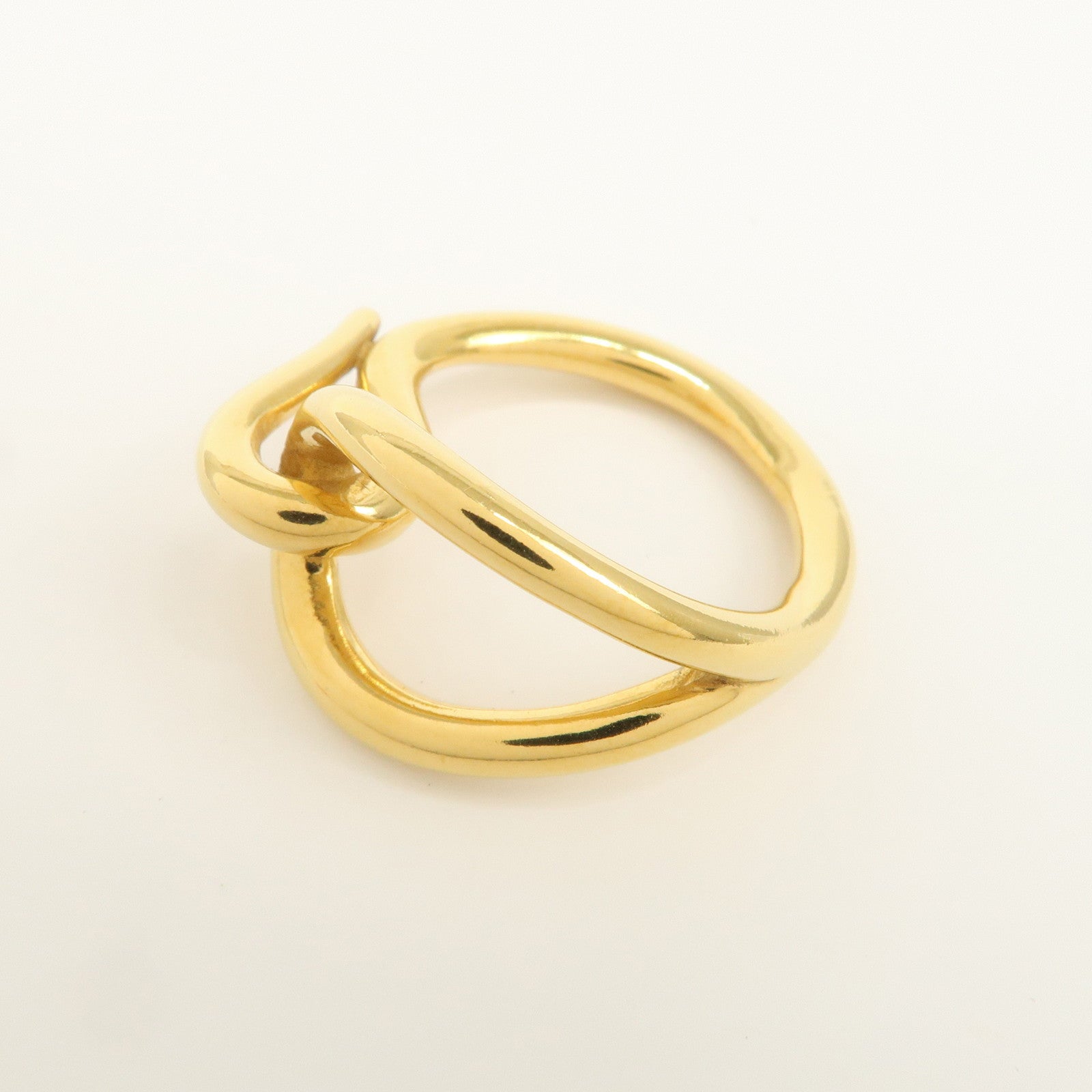 HERMES Metal Jumbo Scarf 90 Ring Gold 601012S