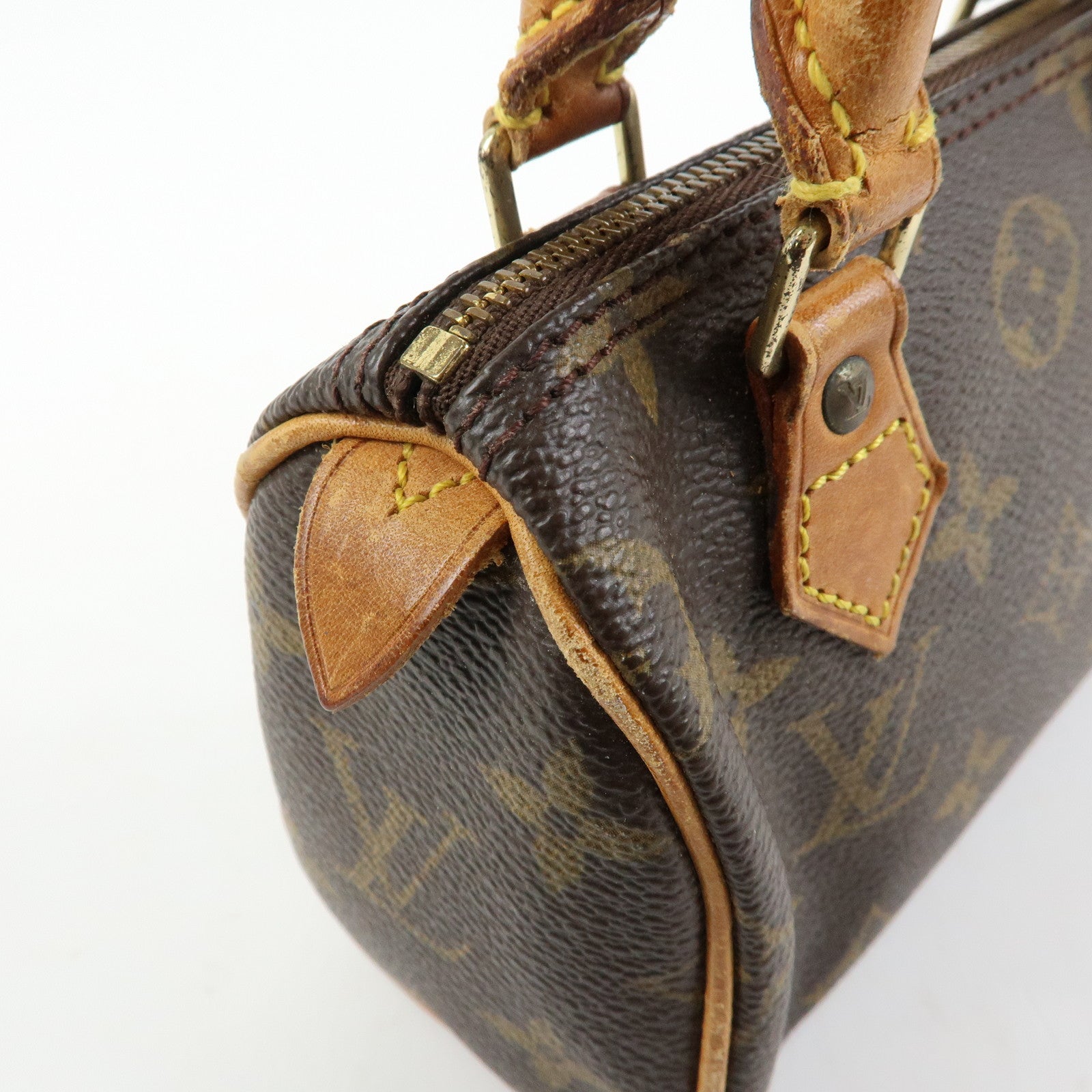 Louis Vuitton Monogram Canvas Mini Speedy Hand Bag Brown M41534