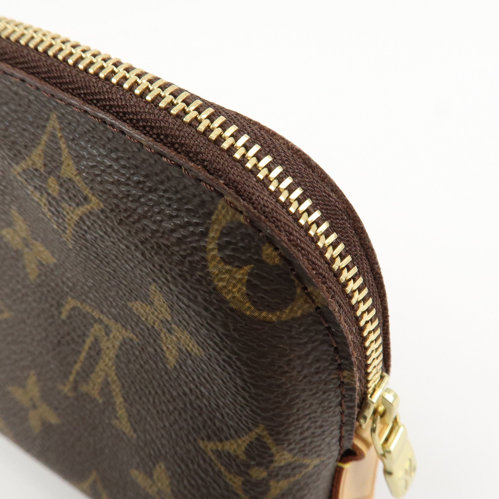 Louis Vuitton Monogram Canvas Pochette Cosmetic Pouch Brown M47515