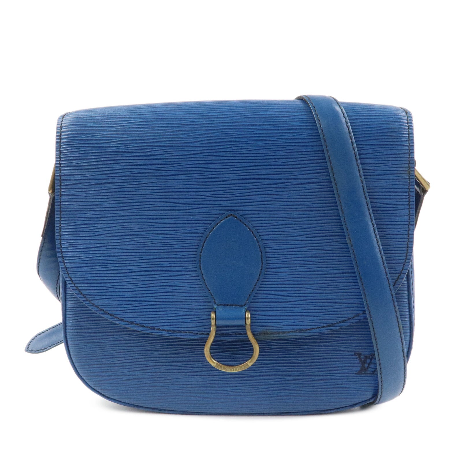 Louis Vuitton Epi Saint Cloud Shoulder Bag Toledo Blue M52195
