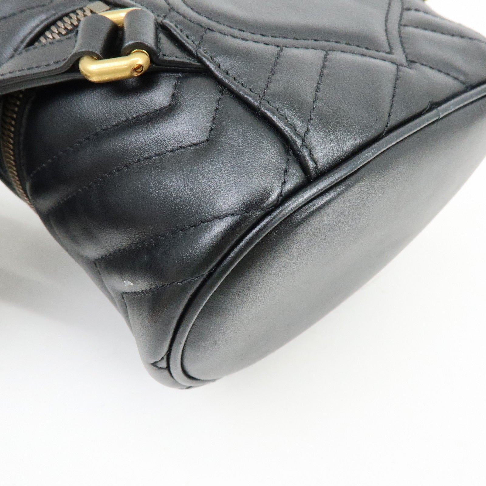 GUCCI GG Marmont Leather Backpack Rucksack Black 598594
