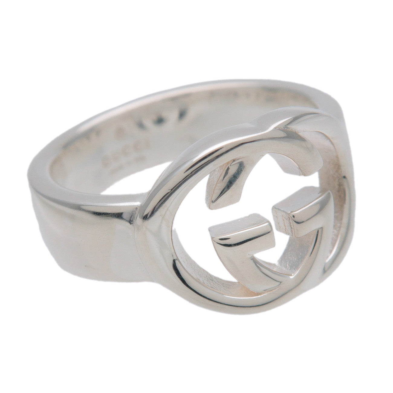 GUCCI Interlocking G Britt Ring SV925 Silver #9 US4.5-5 190483