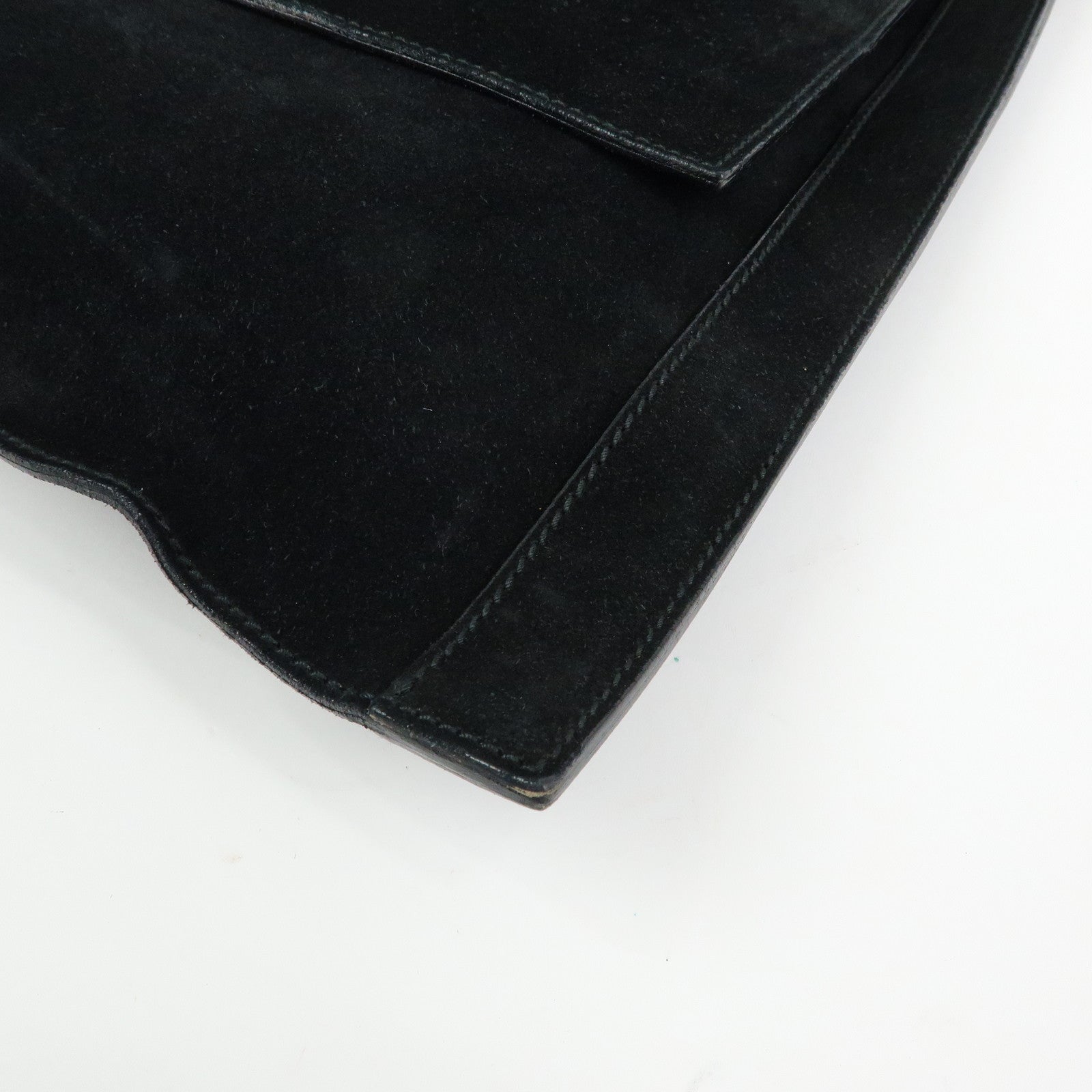 GUCCI Suede Shoulder Bag Crossbody Bag Black 001・2122・1931