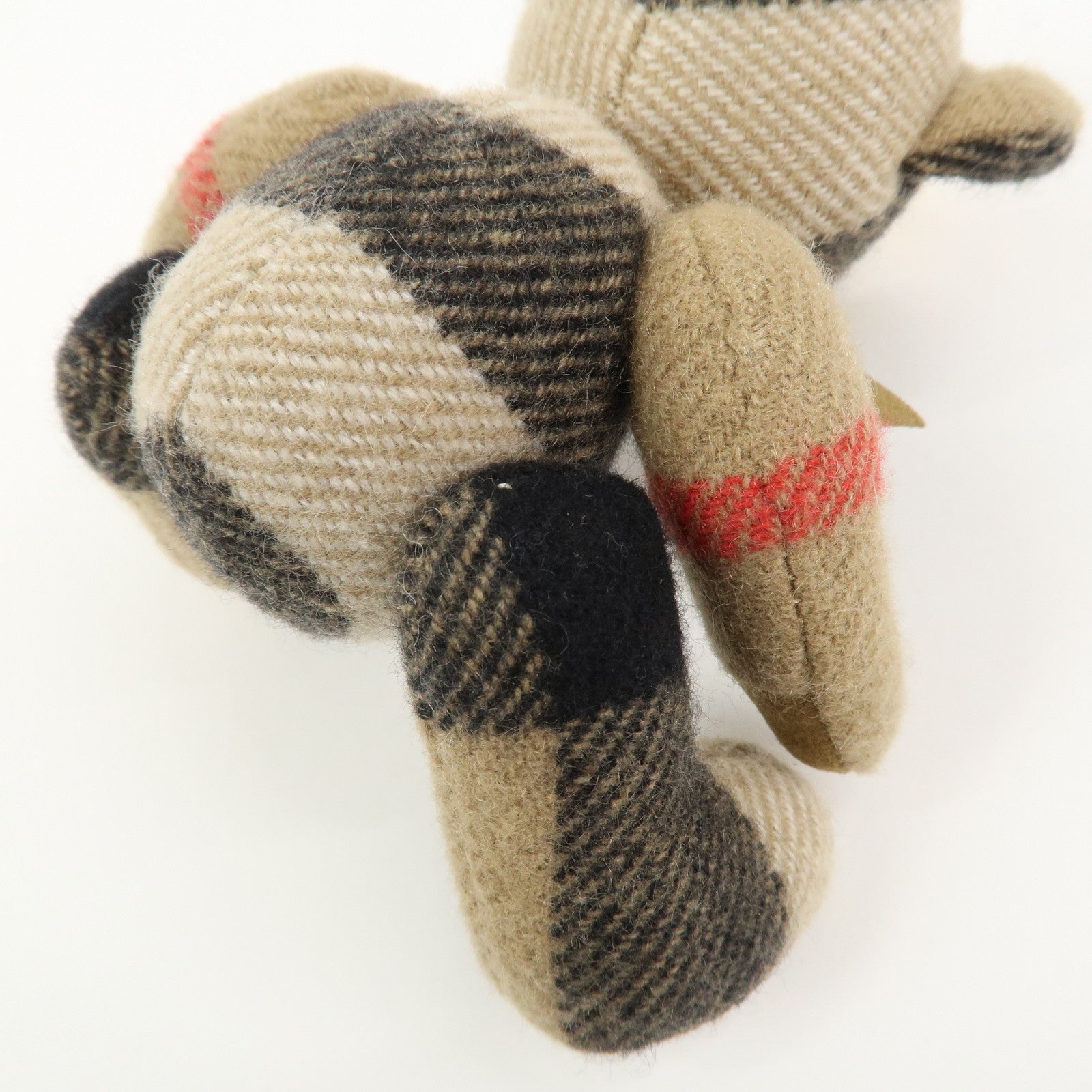 BURBERRY Nova Plaid Thomas Teddy Bear Cashmere Bag Charm Key Holder