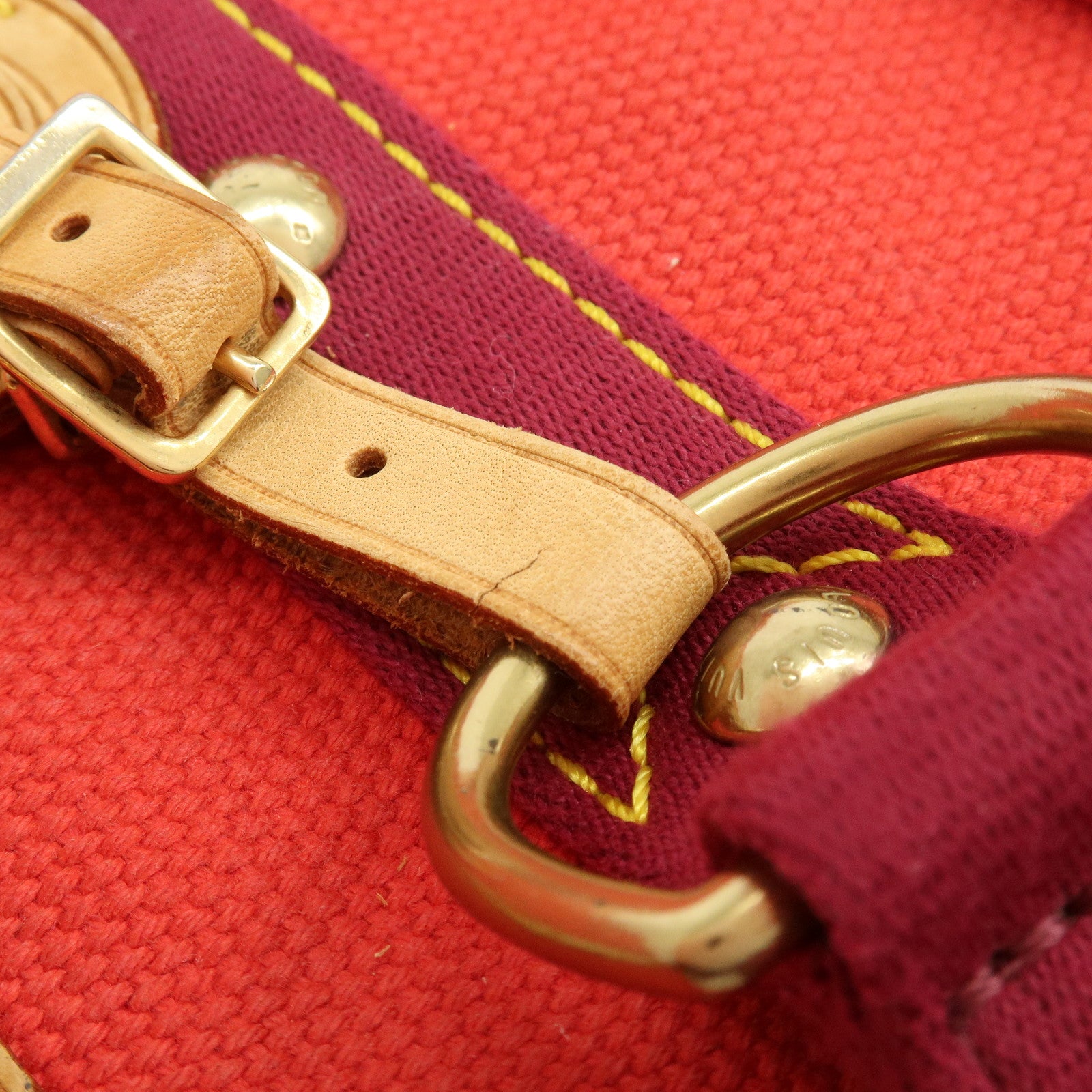 Louis Vuitton Antigua Cabas MM Tote Bag Hand Bag Rouge M40034