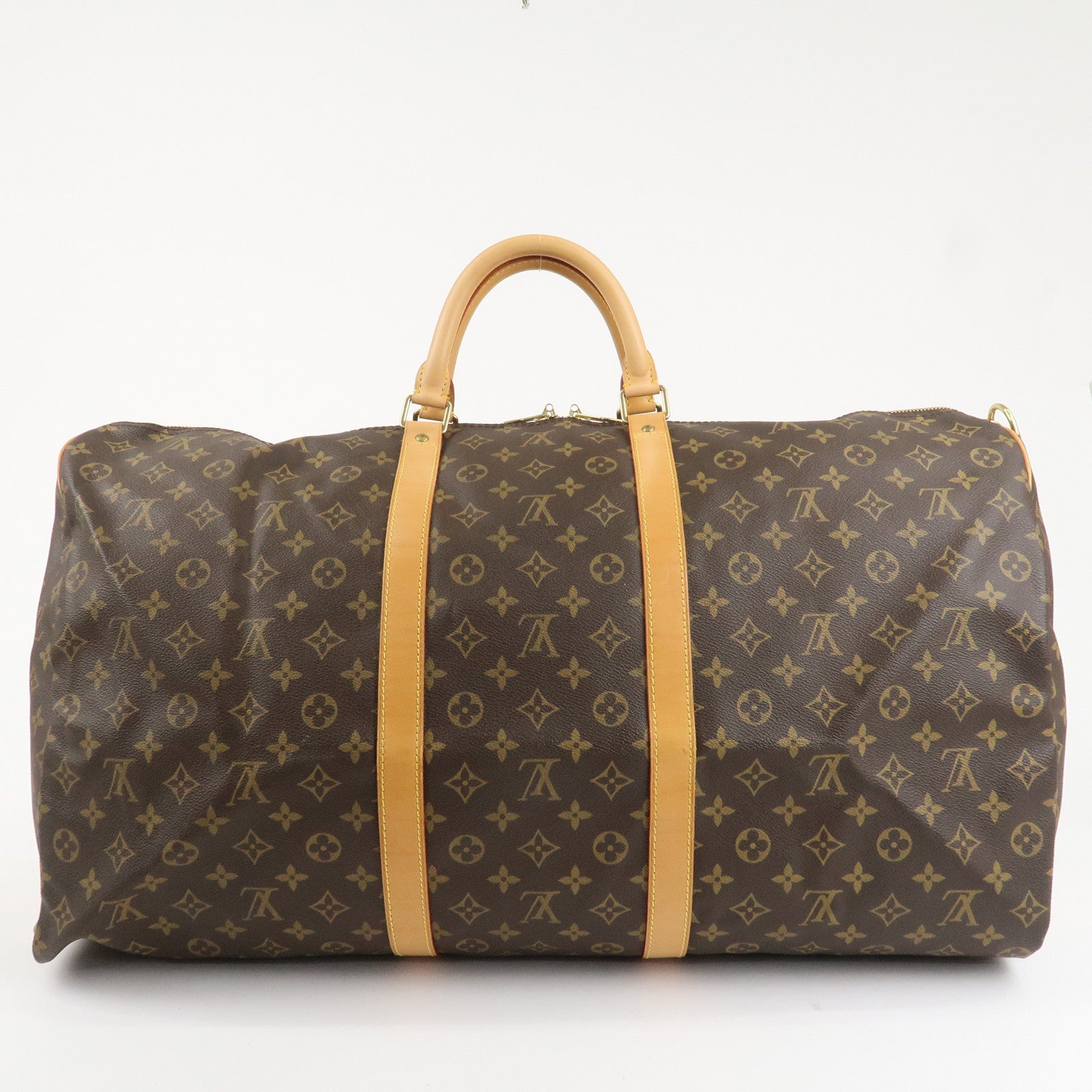 Louis Vuitton Monogram Keep All Bandouliere 60 Bag Brown M41412 Used