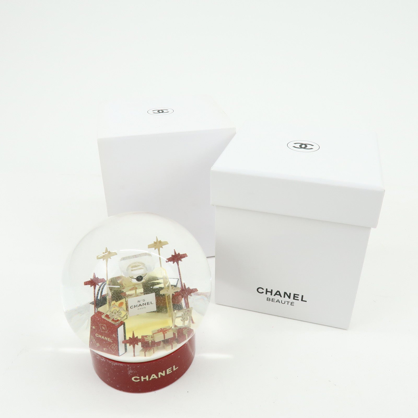 CHANEL Snow Dome No.5 Perfume Bottle Edition Bordeaux Clear